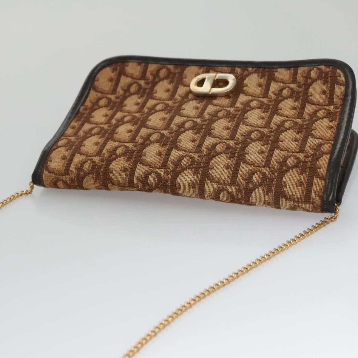 Dior Trotter Brown Canvas Shoulder Bag (Pre-Owned) Size ONE SIZE - 5 Thumbnail