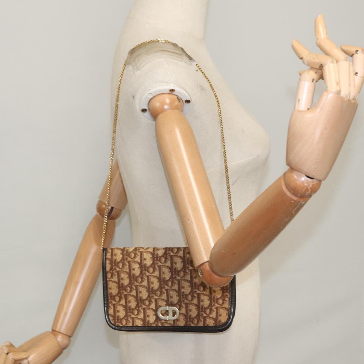 Dior Trotter Brown Canvas Shoulder Bag (Pre-Owned) Size ONE SIZE - 17 Thumbnail