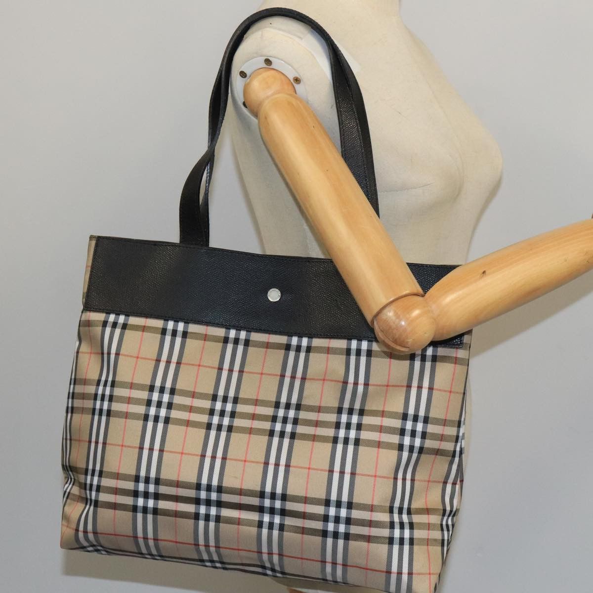 Burberry Nova Check Beige Synthetic Shoulder Bag (Pre-Owned) Size ONE SIZE - 11 Thumbnail