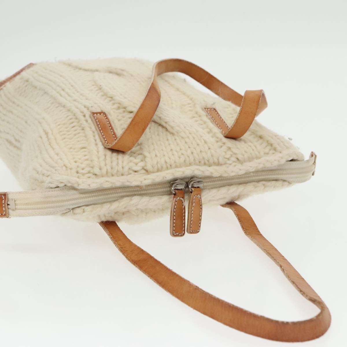 Burberry White Wool Tote Bag (Pre-Owned) Size ONE SIZE - 5 Thumbnail