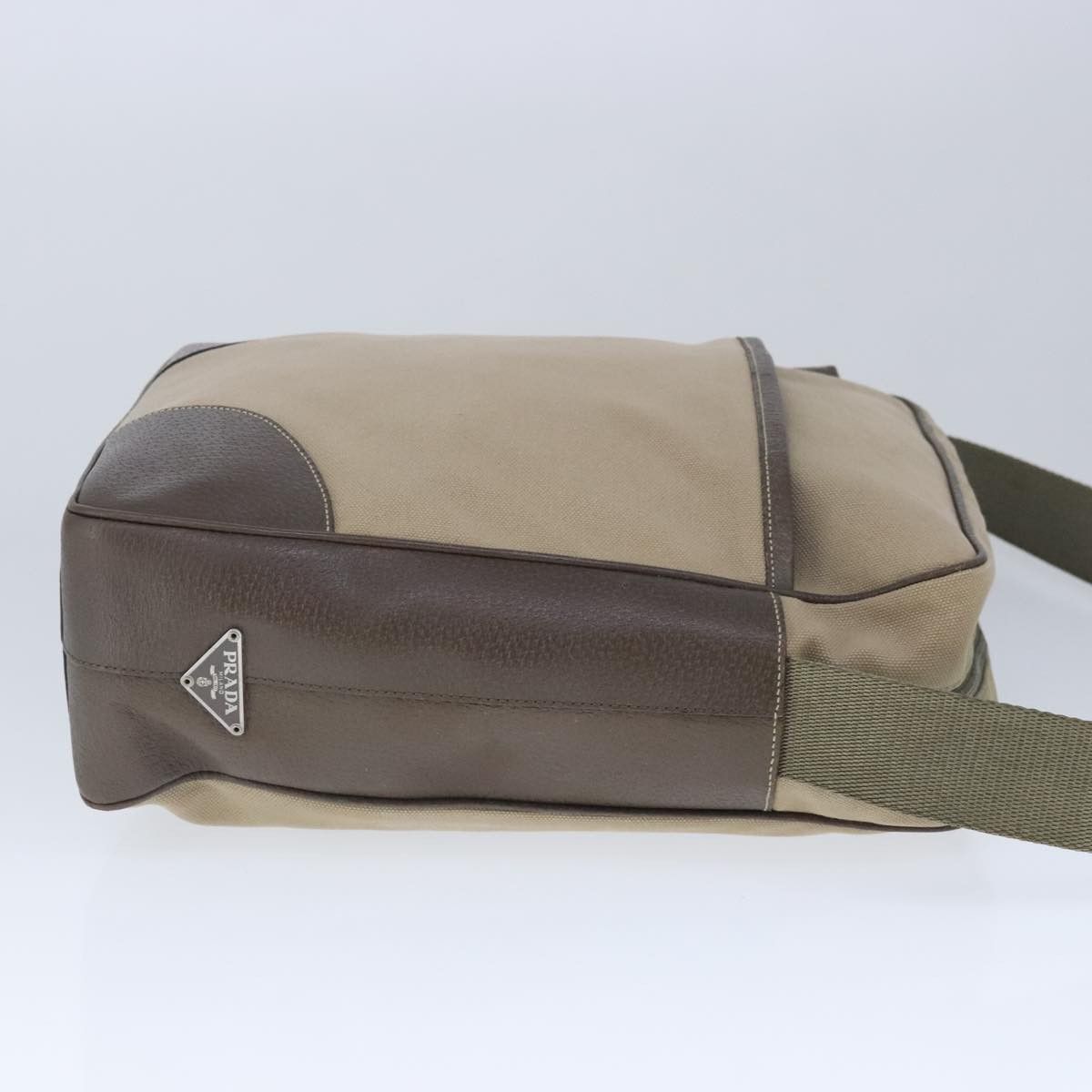 Prada Beige Canvas Shoulder Bag (Pre-Owned) Size ONE SIZE - 4 Thumbnail
