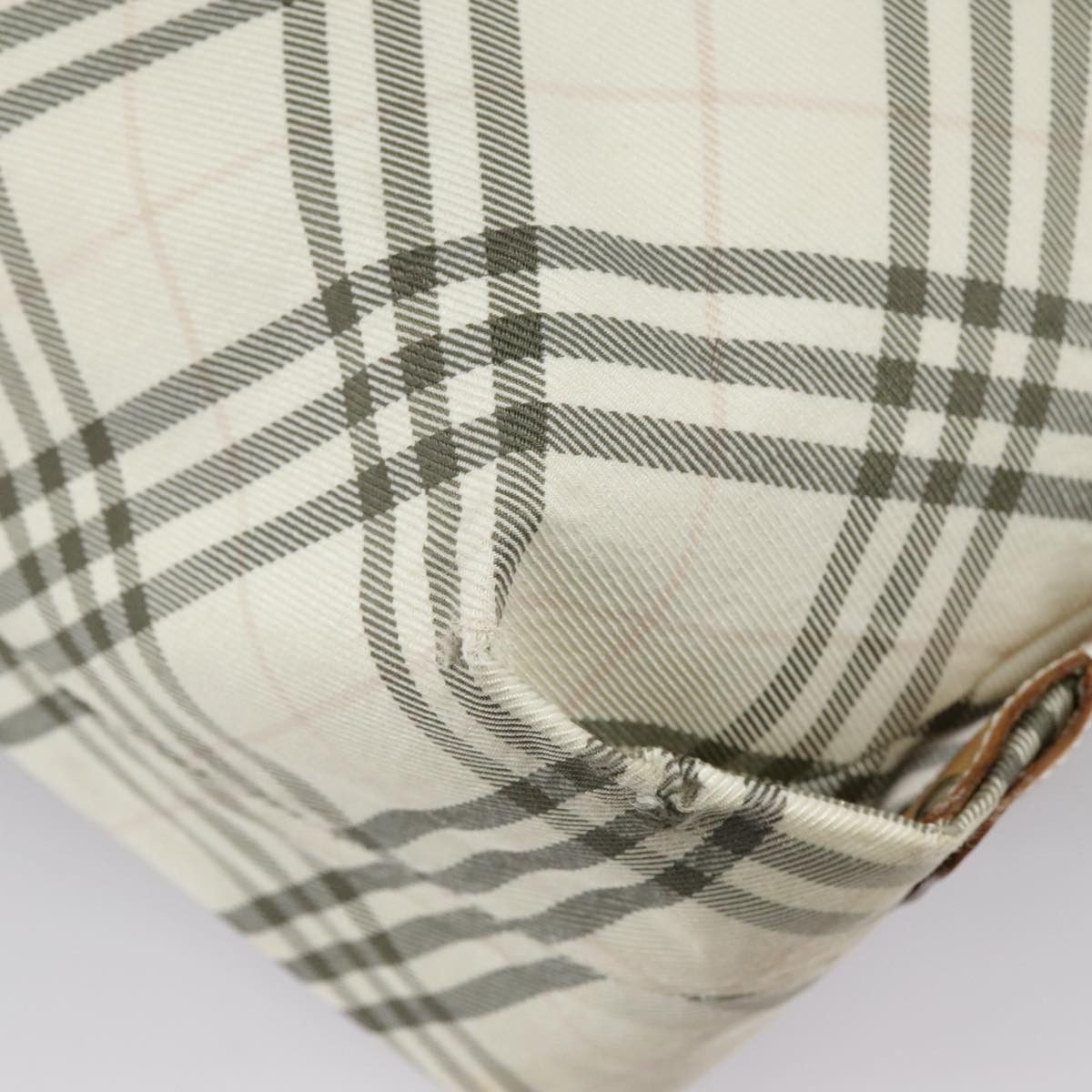 Burberry Nova Check White Canvas Tote Bag (Pre-Owned) Size ONE SIZE - 9 Thumbnail