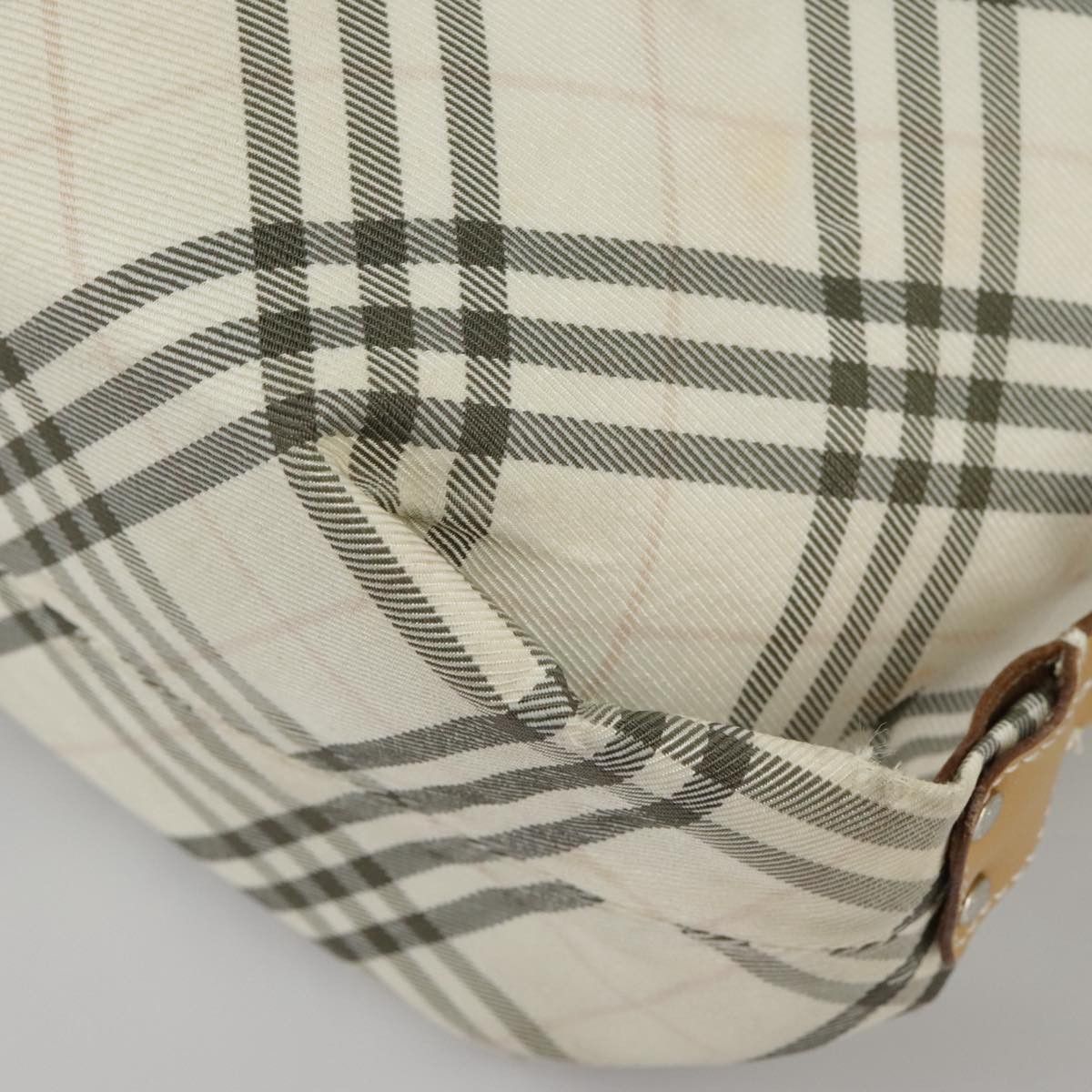 Burberry Nova Check White Canvas Tote Bag (Pre-Owned) Size ONE SIZE - 7 Thumbnail