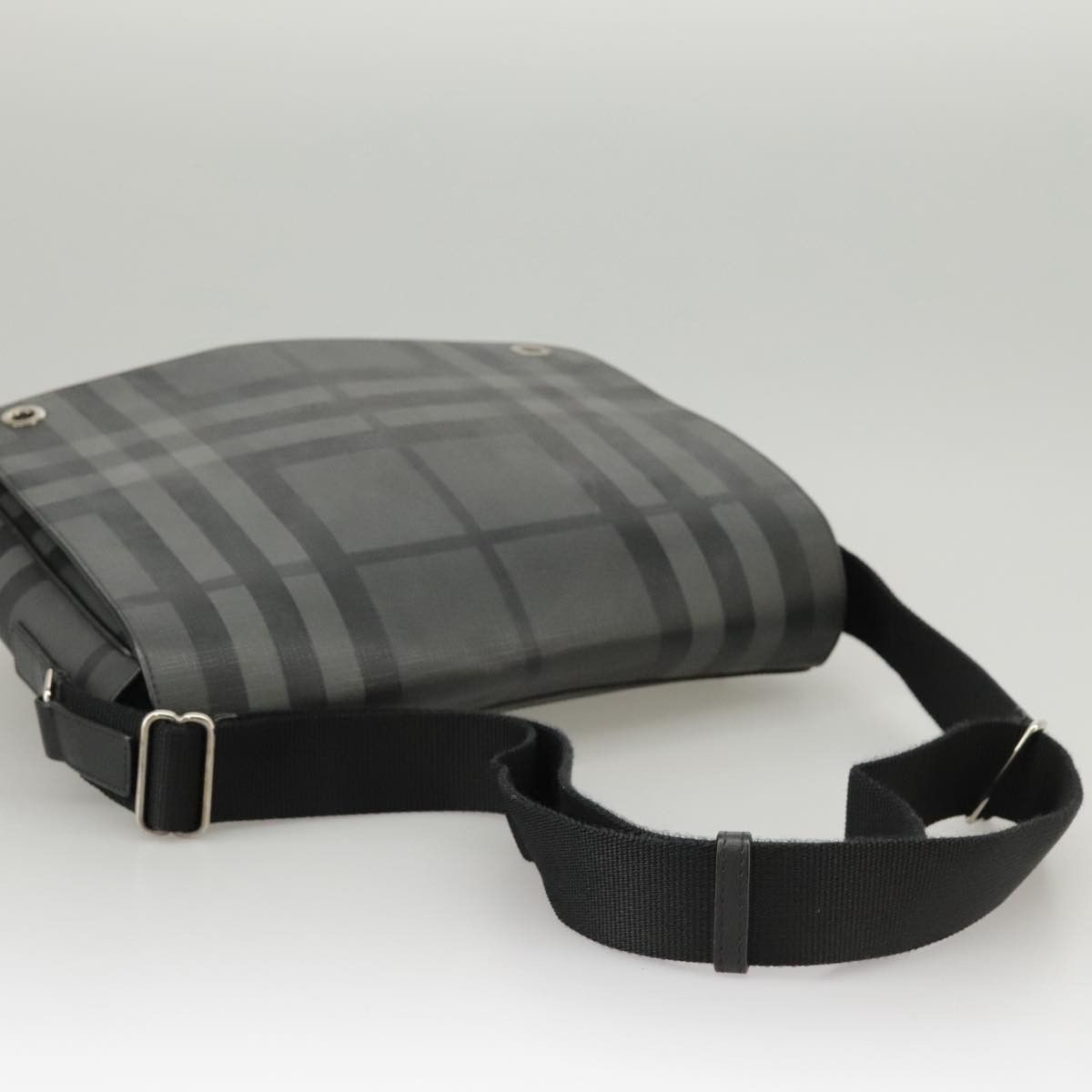 Burberry Nova Check Grey Canvas Shoulder Bag (Pre-Owned) Size ONE SIZE - 6 Thumbnail