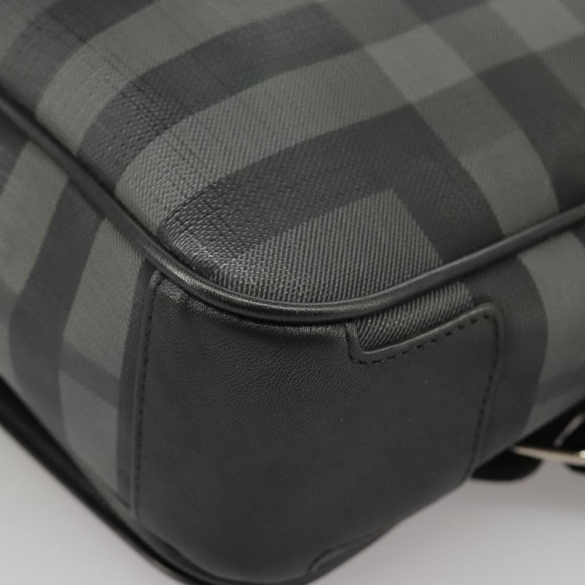 Burberry Nova Check Grey Canvas Shoulder Bag (Pre-Owned) Size ONE SIZE - 13 Thumbnail