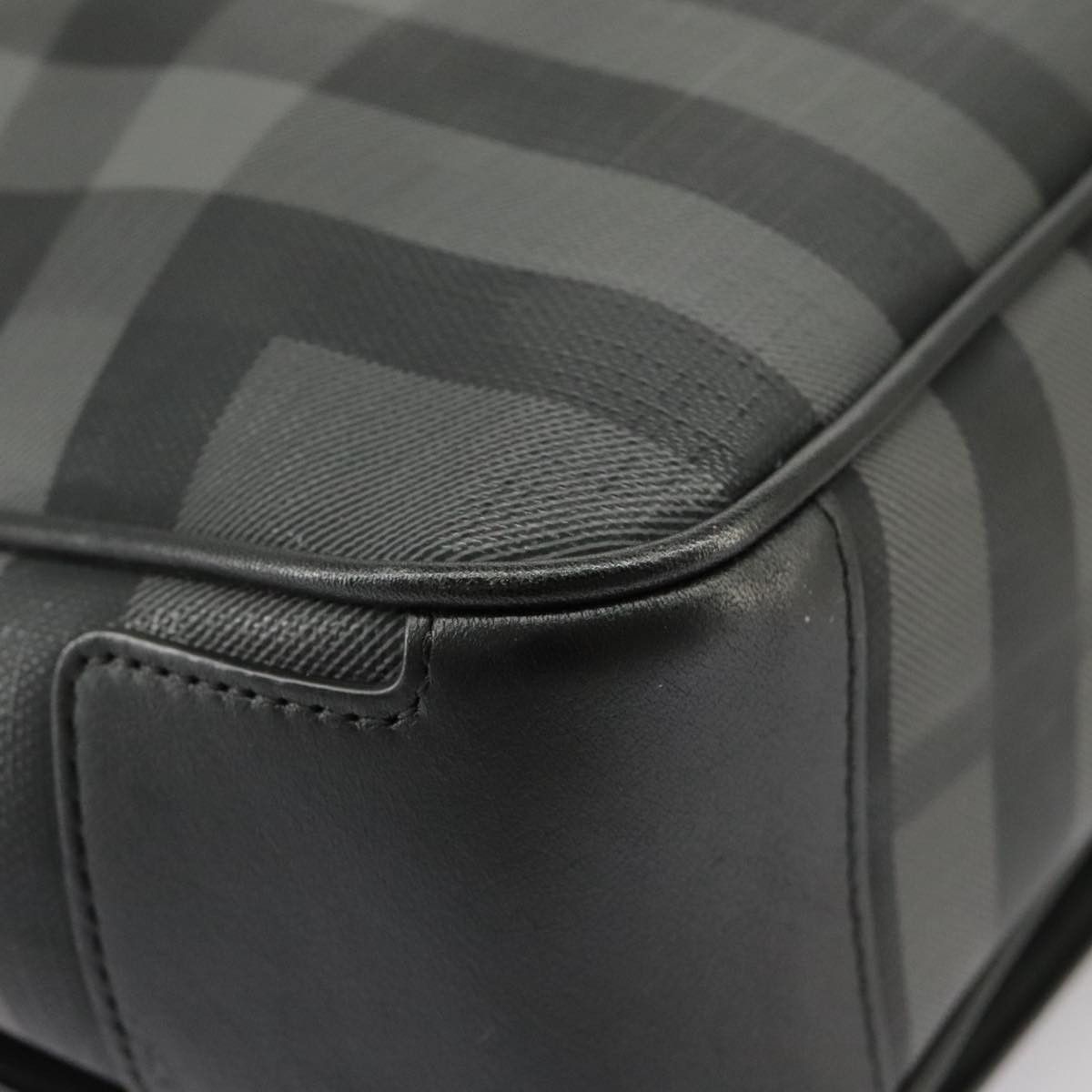 Burberry Nova Check Grey Canvas Shoulder Bag (Pre-Owned) Size ONE SIZE - 12 Thumbnail