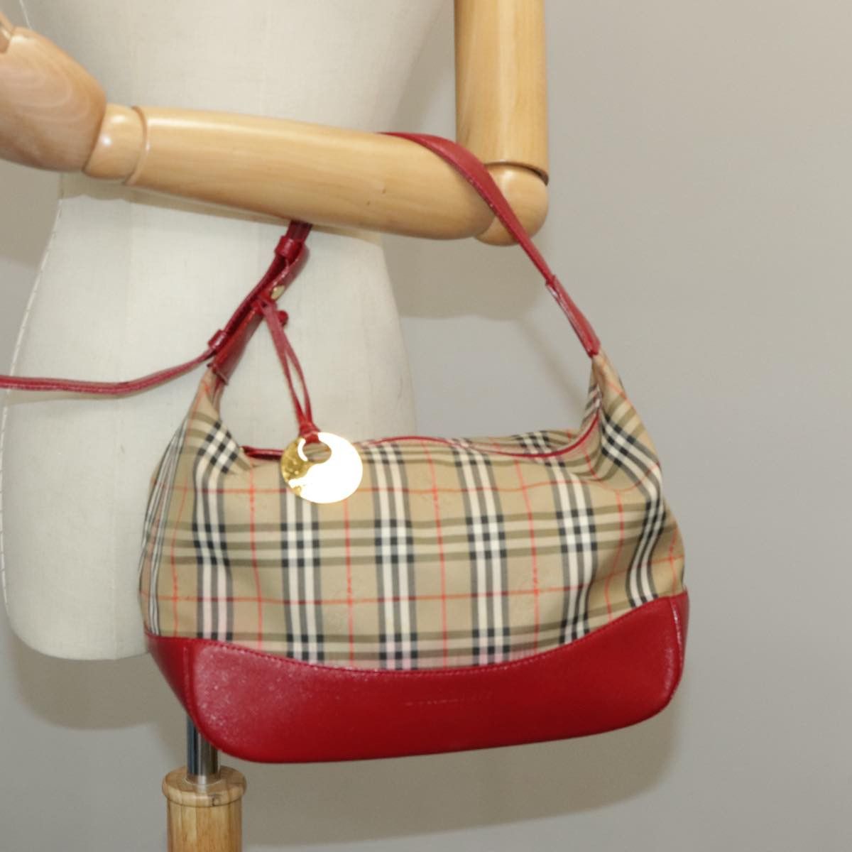 Burberry Nova Check Beige Canvas Handbag (Pre-Owned) Size ONE SIZE - 11 Thumbnail