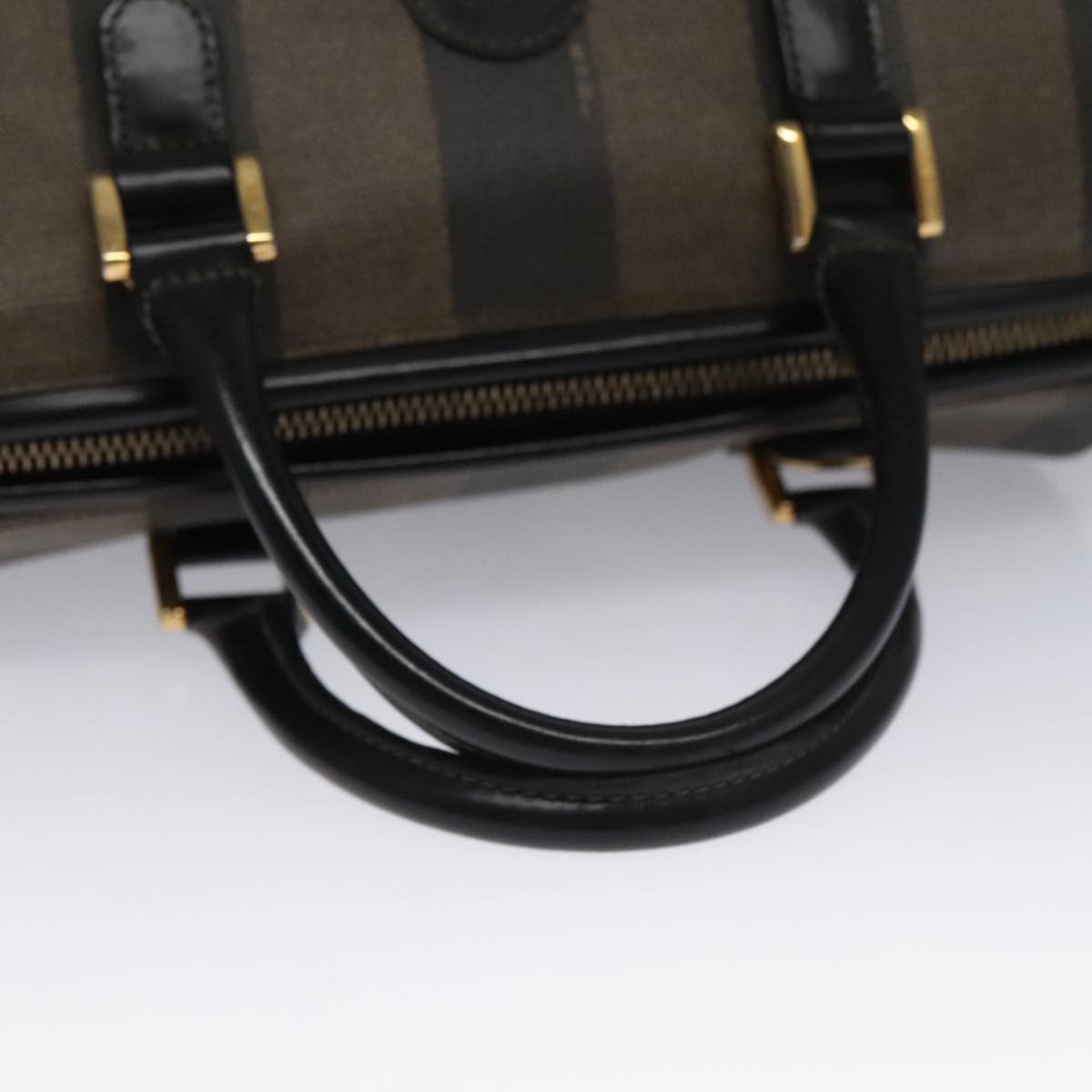 Fendi Pequin Brown Canvas Handbag (Pre-Owned) Size ONE SIZE - 5 Thumbnail
