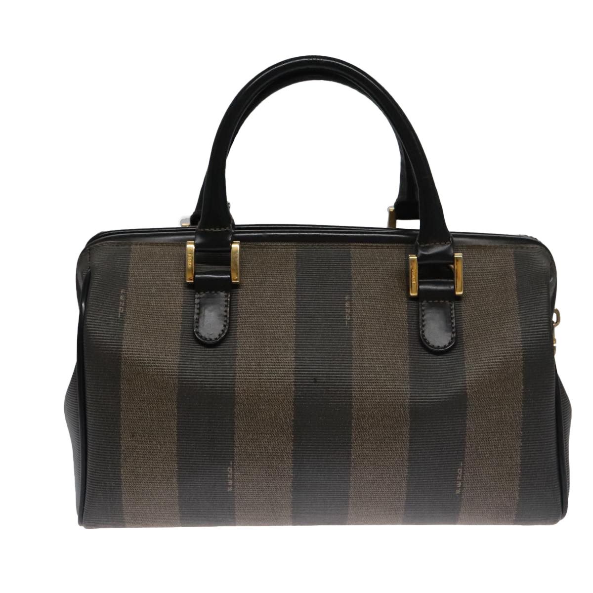 Fendi Pequin Brown Canvas Handbag (Pre-Owned) Size ONE SIZE - 2 Thumbnail