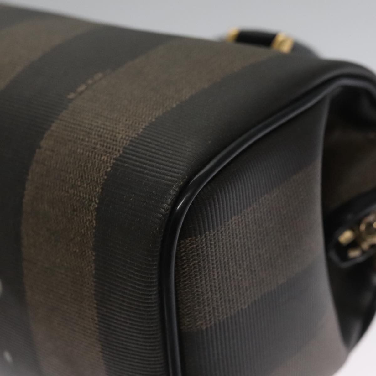 Fendi Pequin Brown Canvas Handbag (Pre-Owned) Size ONE SIZE - 18 Thumbnail