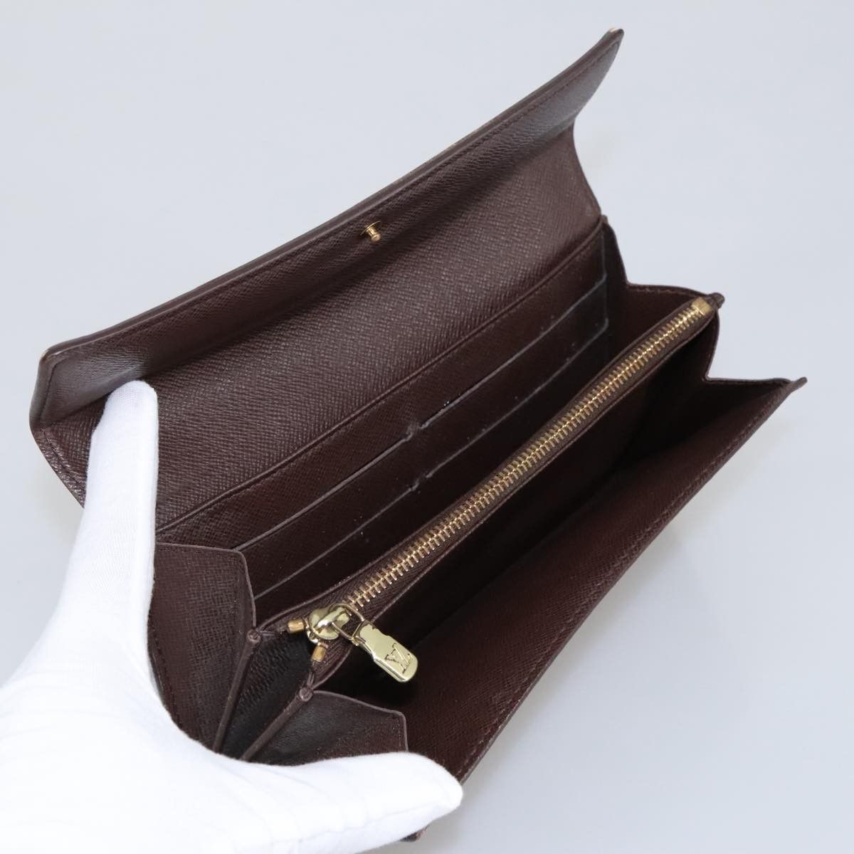 Louis Vuitton Sarah Brown Canvas Wallet (Pre-Owned) Size ONE SIZE - 11 Thumbnail