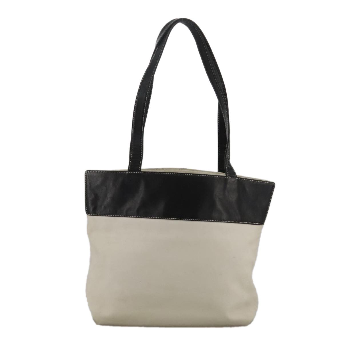 Chanel Logo Cc White Leather Tote Bag (Pre-Owned) Size ONE SIZE - 2 Thumbnail