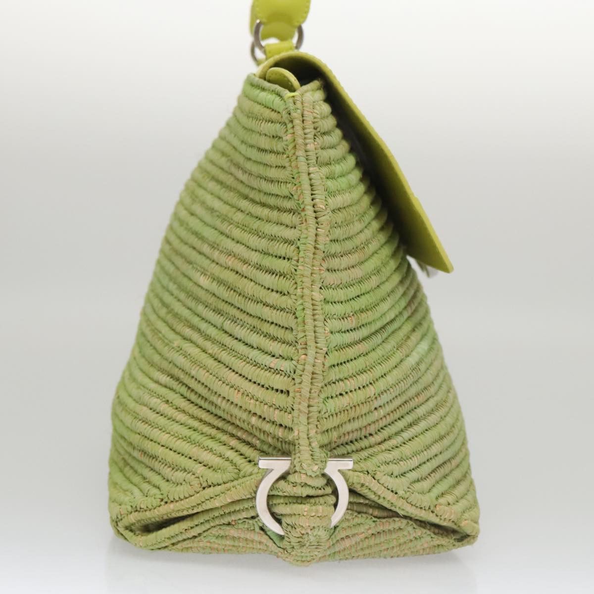 Salvatore Ferragamo Gancini Green Wood Handbag (Pre-Owned) Size ONE SIZE - 13 Thumbnail