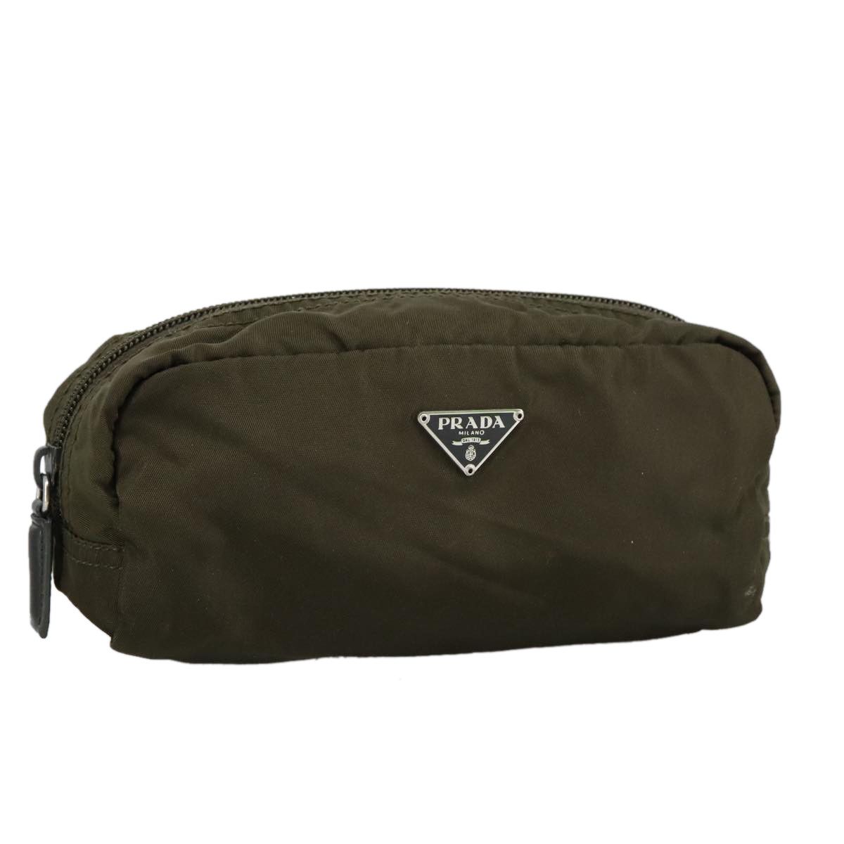 Prada Tessuto Khaki Synthetic Clutch Bag (Pre-Owned) Size ONE SIZE - 17 Thumbnail