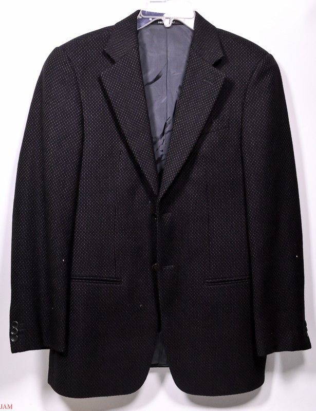 GIORGIO ARMANI COLLEZIONI Neiman Marcus Mens Black Speckled Wool