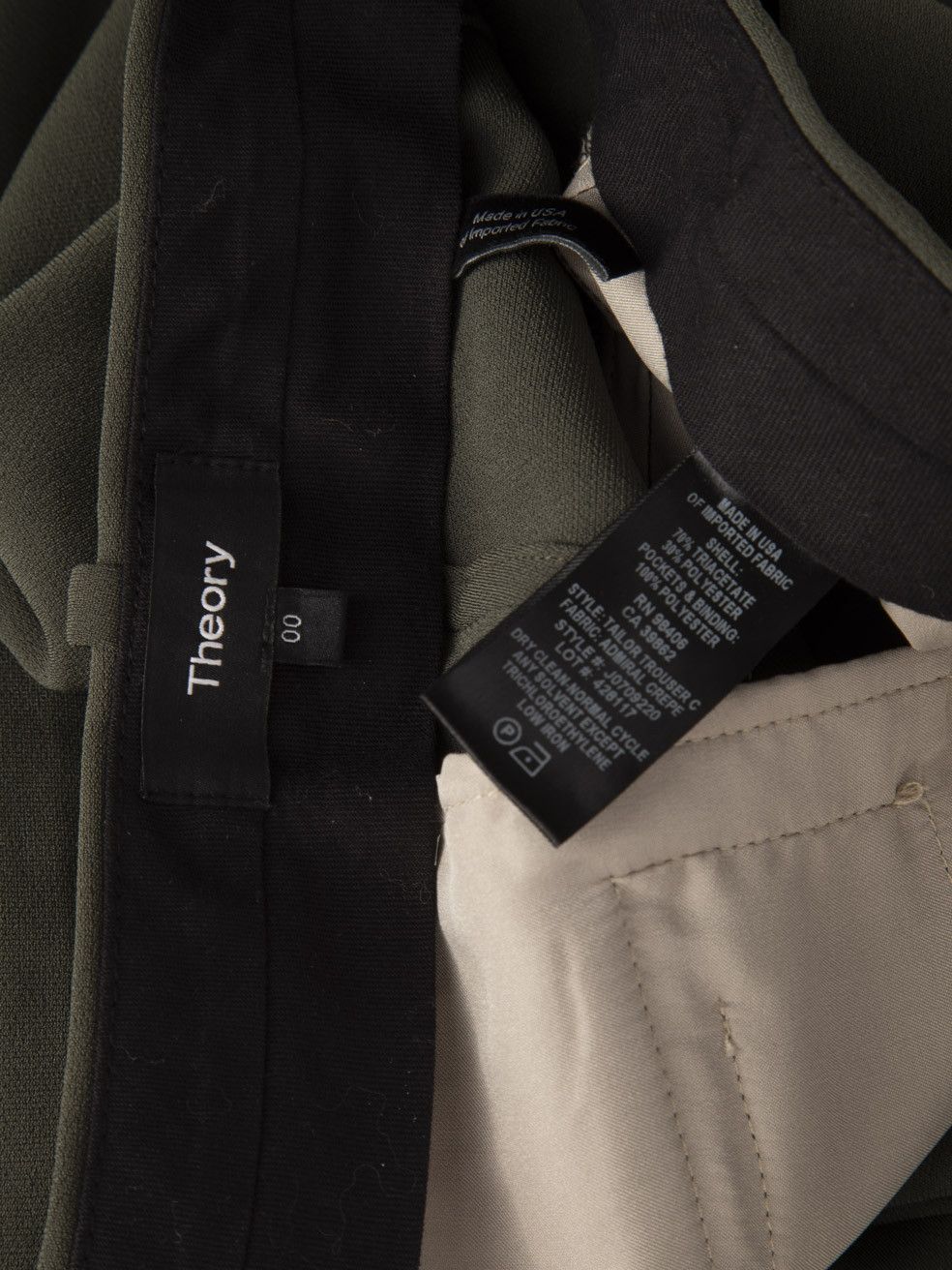 Theory Khaki Slim Cropped Leg Trousers Size 24" / US 00 / IT 34 - 5 Thumbnail