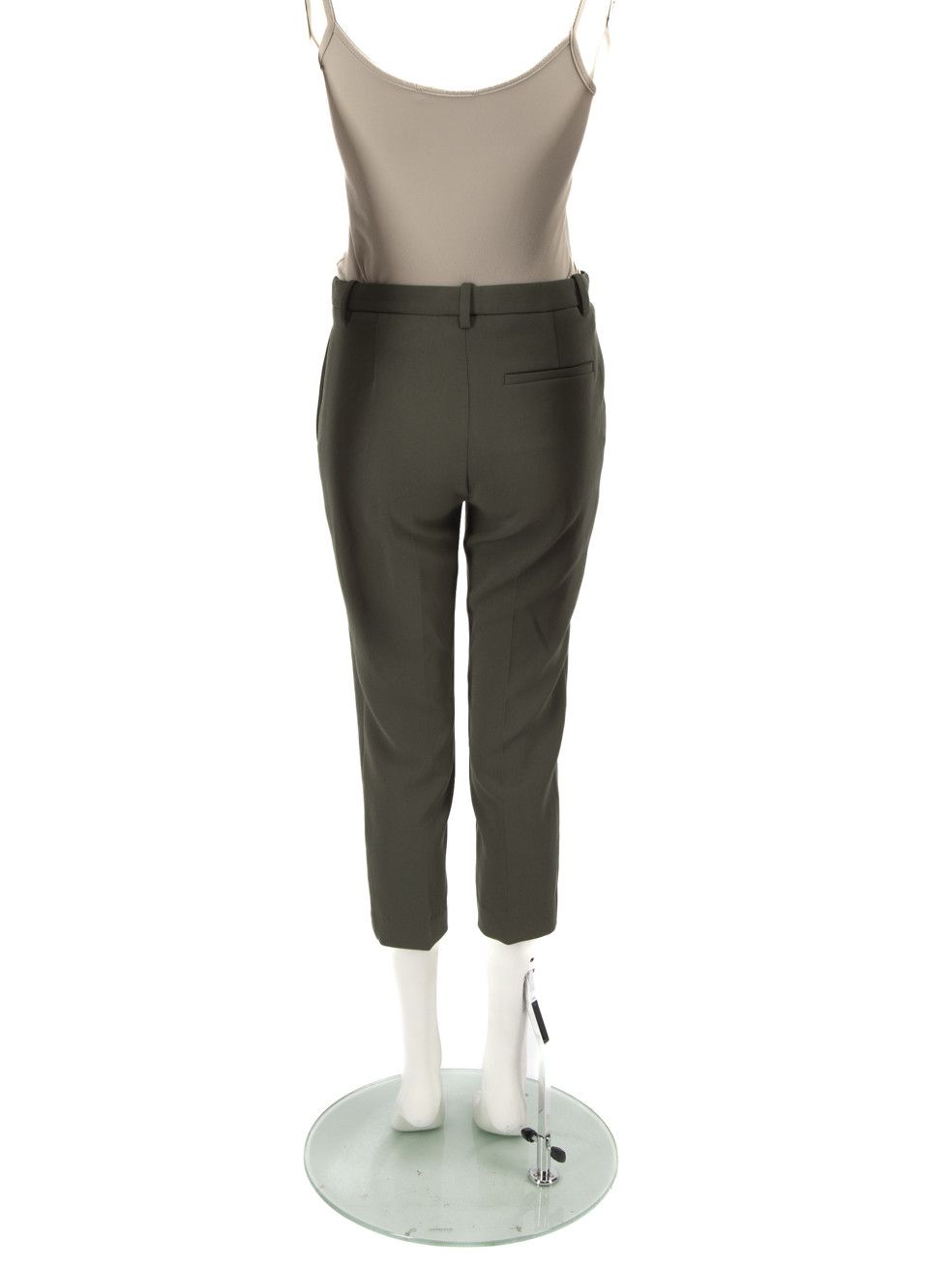 Theory Khaki Slim Cropped Leg Trousers Size 24" / US 00 / IT 34 - 3 Thumbnail