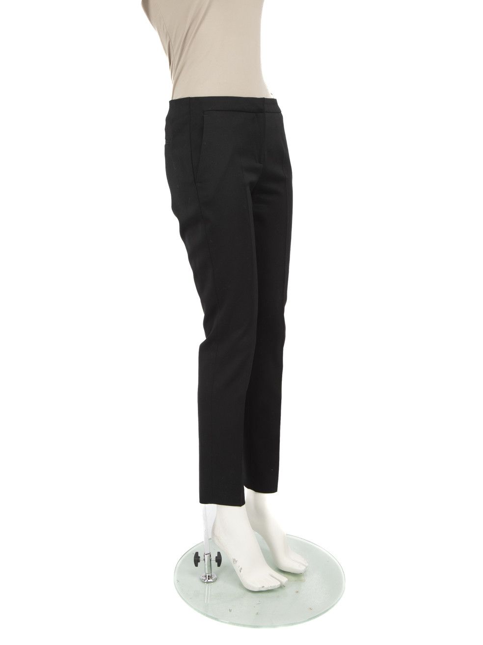 The Kooples Black Skinny Wool Trousers Size 26" / US 2 / IT 38 - 2 Thumbnail