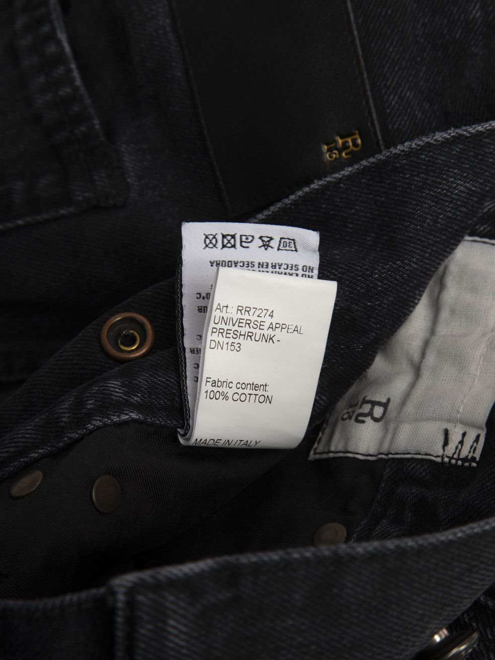 R13 Black Faded Denim Cropped Jeans Size 30" / US 8 / IT 44 - 6 Thumbnail