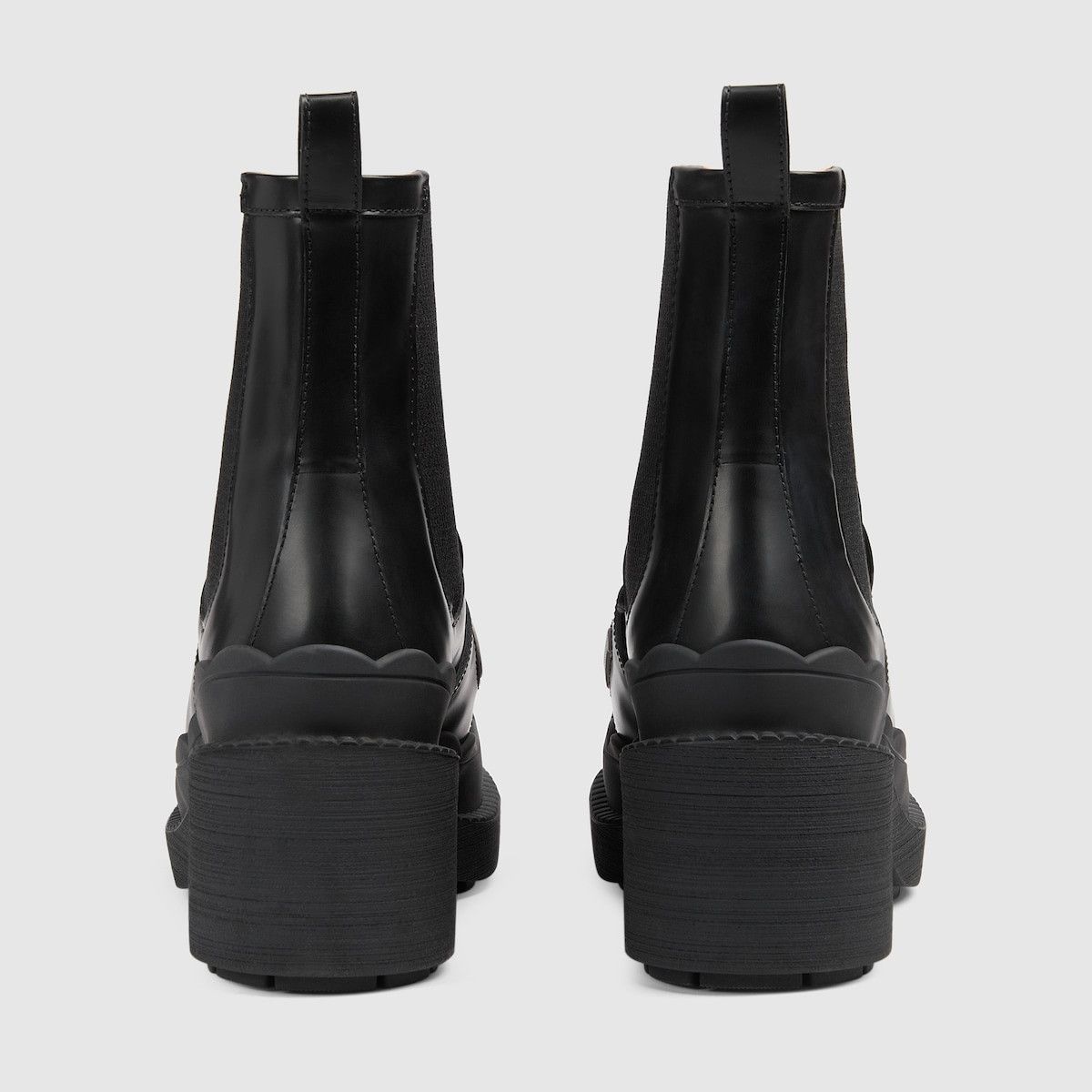 Gucci Leather Platform Boots with white Gucci Logo Size US 6 / IT 36 - 4 Thumbnail