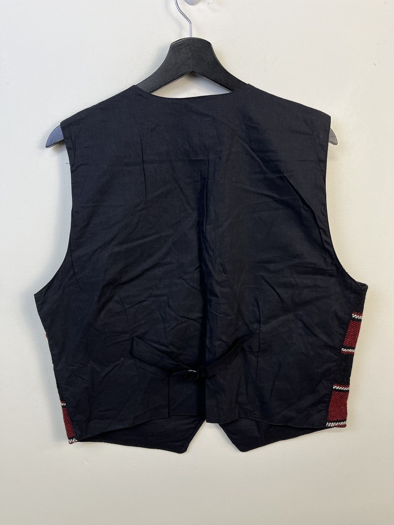 Vintage Vintage Vest 1980s Nepalese Crimson Black Striped Vest Size M Size US XL / EU 56 / 4 - 3 Thumbnail