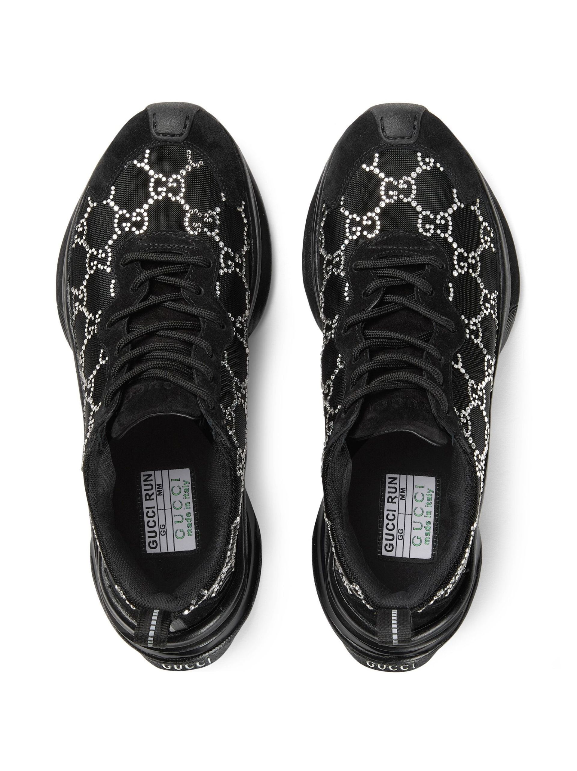 Gucci GG Mesh Sneakers with crystals Size US 7 / IT 37 - 4 Thumbnail
