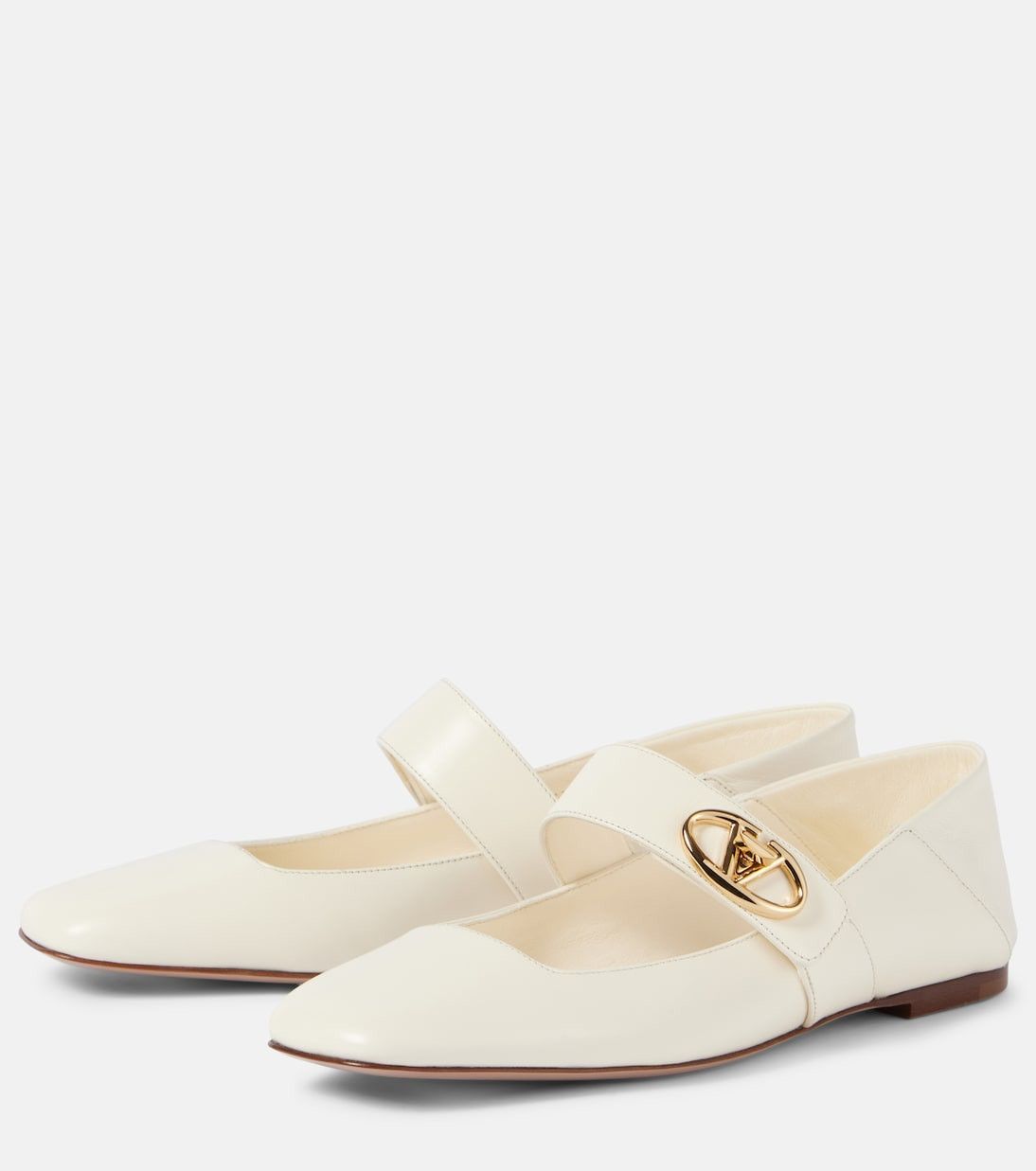 Valentino VLogo Locker Mary Jane flats Ivory Size US 8.5 / IT 38.5 - 4 Thumbnail