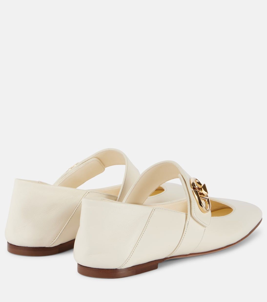 Valentino VLogo Locker Mary Jane flats Ivory Size US 9.5 / IT 39.5 - 2 Thumbnail