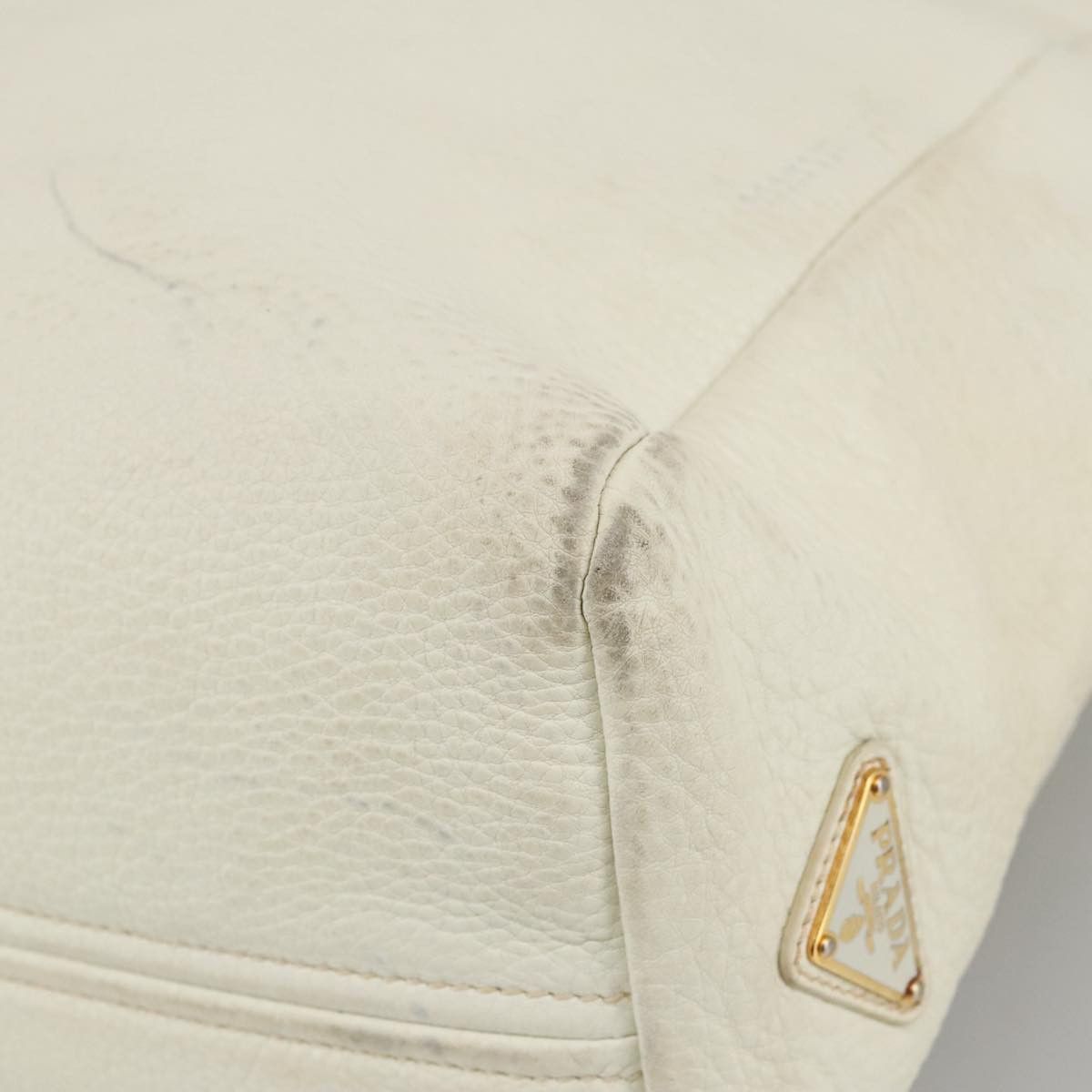 Prada Vitello White Leather Shoulder Bag (Pre-Owned) Size ONE SIZE - 9 Thumbnail