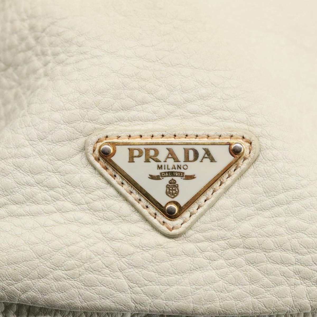 Prada Vitello White Leather Shoulder Bag (Pre-Owned) Size ONE SIZE - 19 Thumbnail