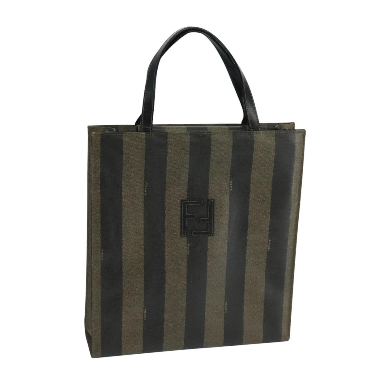 Fendi Pequin Brown Canvas Handbag (Pre-Owned) Size ONE SIZE - 20 Thumbnail