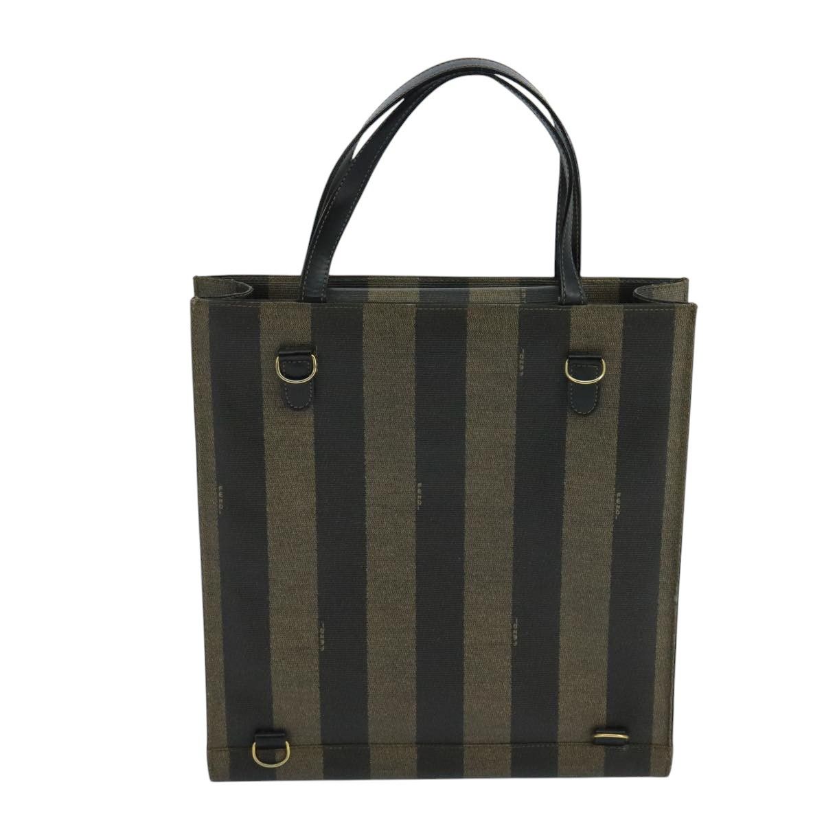 Fendi Pequin Brown Canvas Handbag (Pre-Owned) Size ONE SIZE - 2 Thumbnail