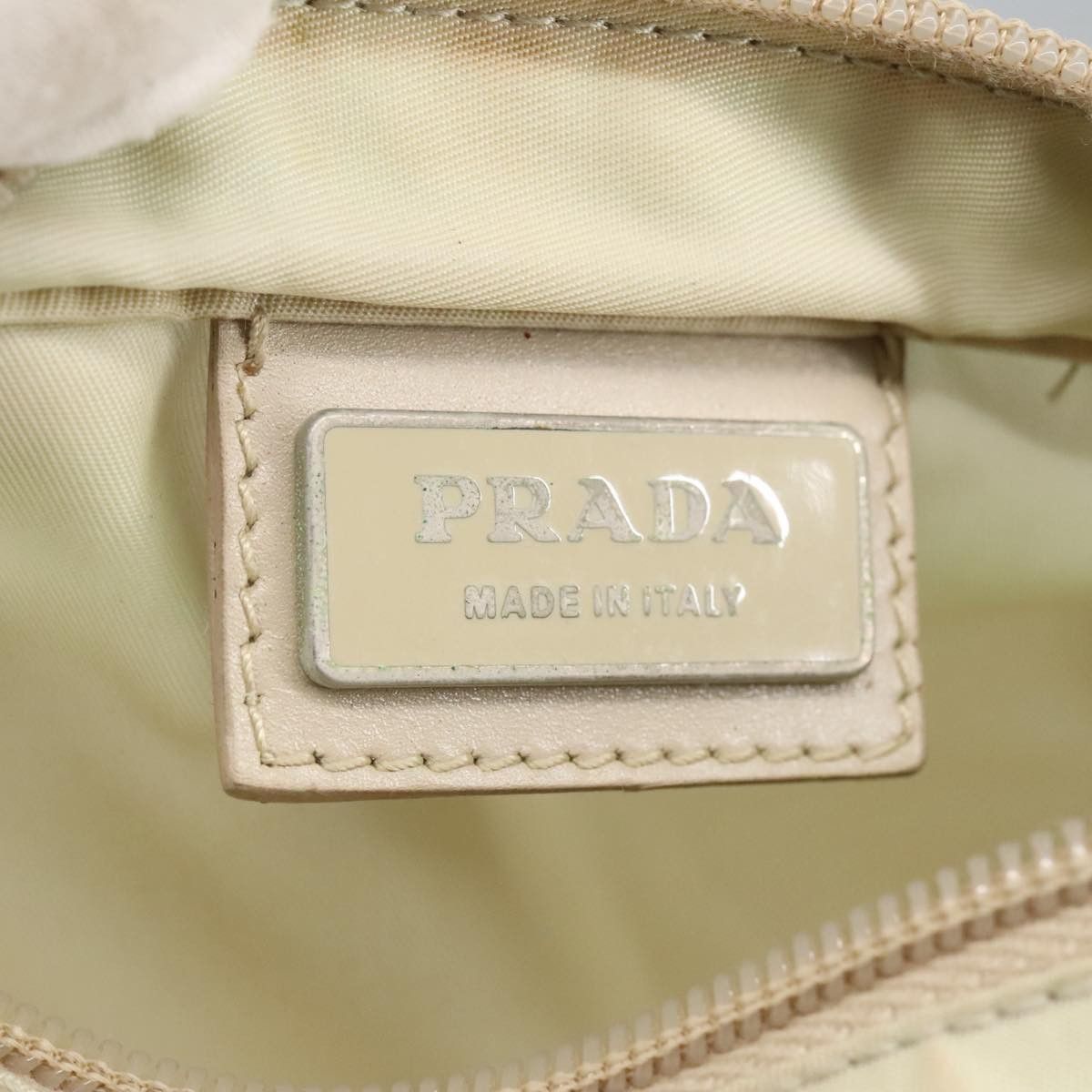Prada Tessuto Ecru Synthetic Shoulder Bag (Pre-Owned) Size ONE SIZE - 10 Thumbnail