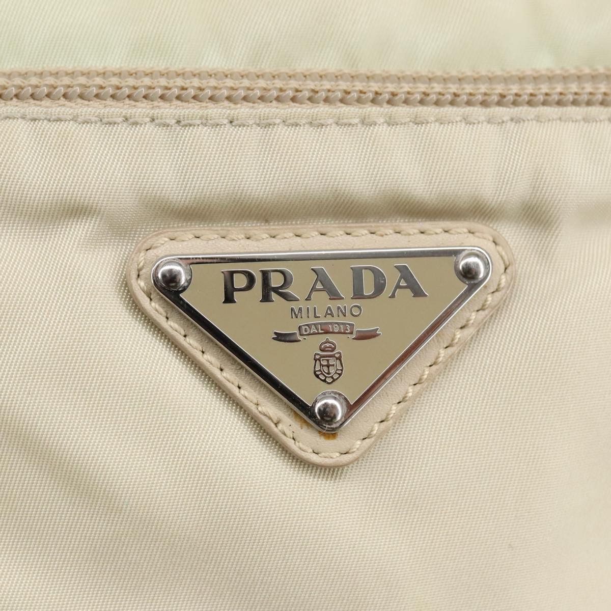Prada Tessuto Ecru Synthetic Shoulder Bag (Pre-Owned) Size ONE SIZE - 18 Thumbnail