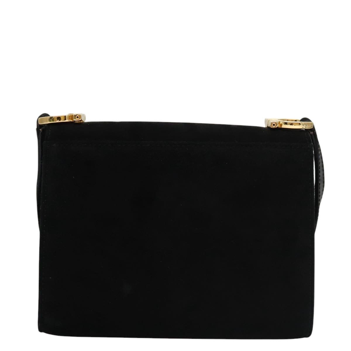 Salvatore Ferragamo Gancini Black Suede Shoulder Bag (Pre-Owned) Size ONE SIZE - 2 Thumbnail