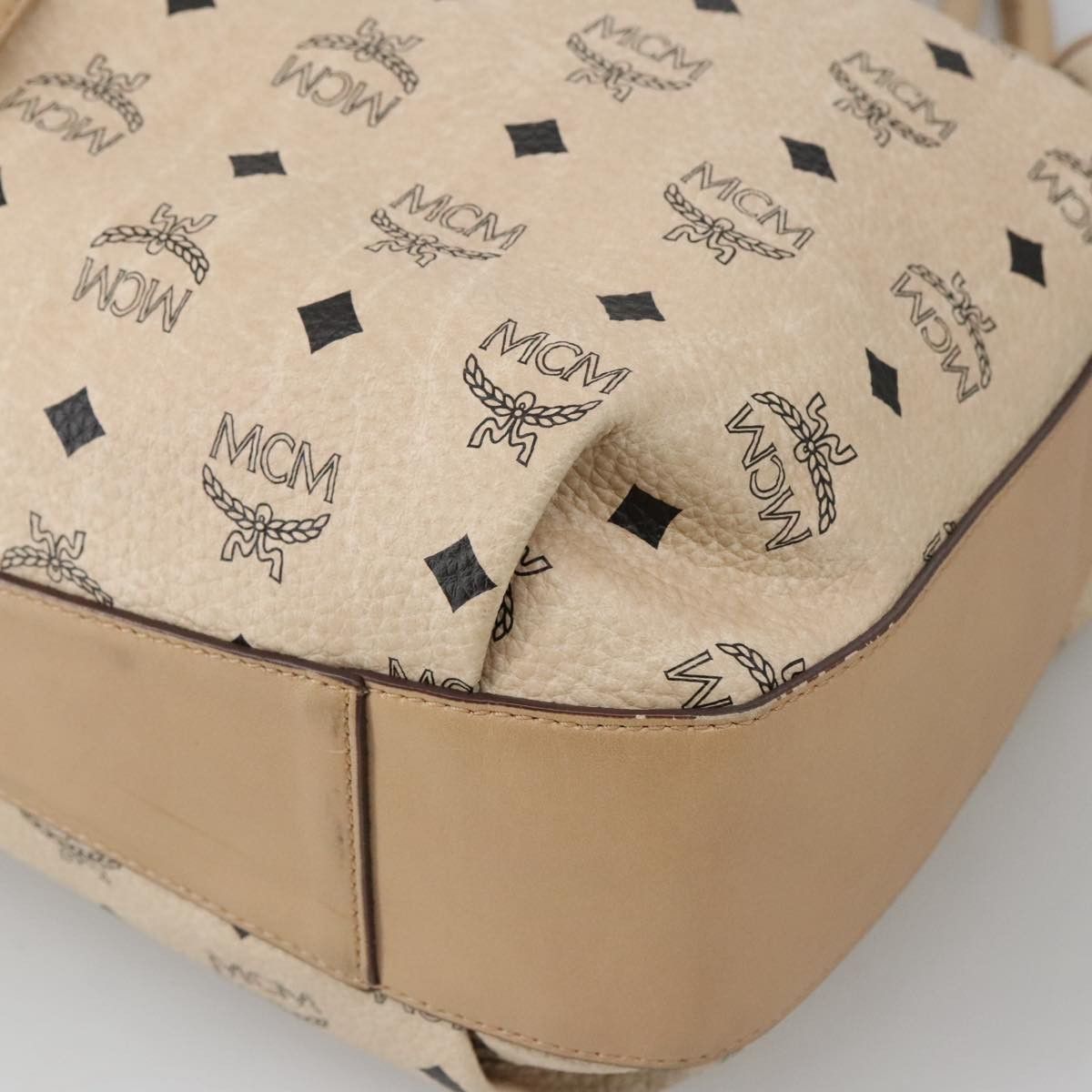 MCM Visetos Beige Canvas Tote Bag (Pre-Owned) Size ONE SIZE - 7 Thumbnail
