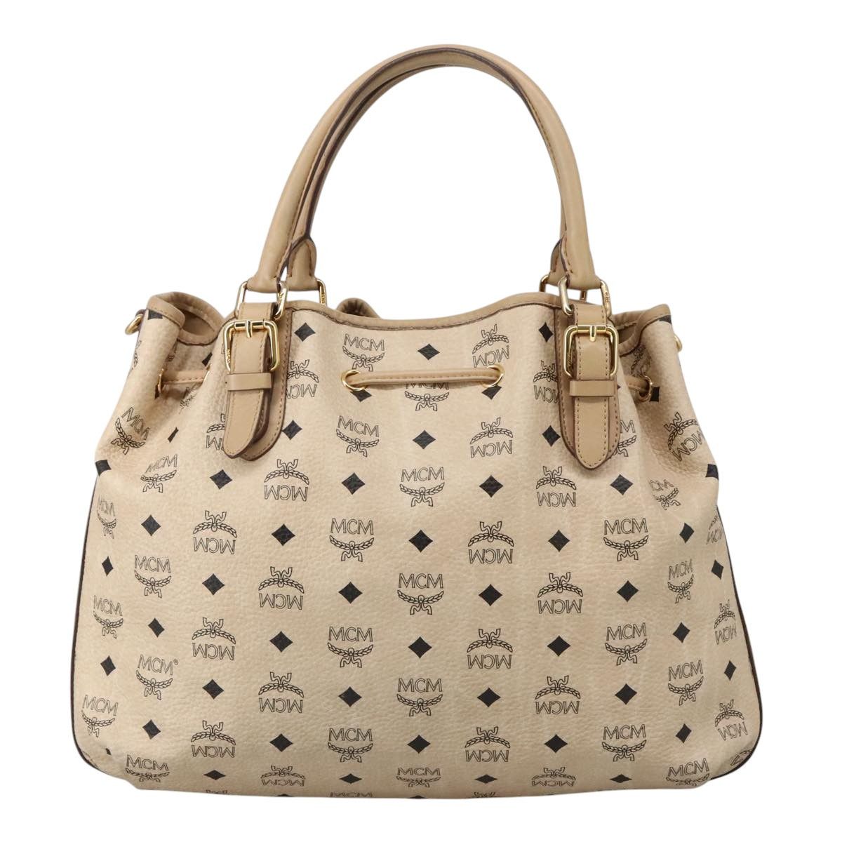 MCM Visetos Beige Canvas Tote Bag (Pre-Owned) Size ONE SIZE - 2 Thumbnail