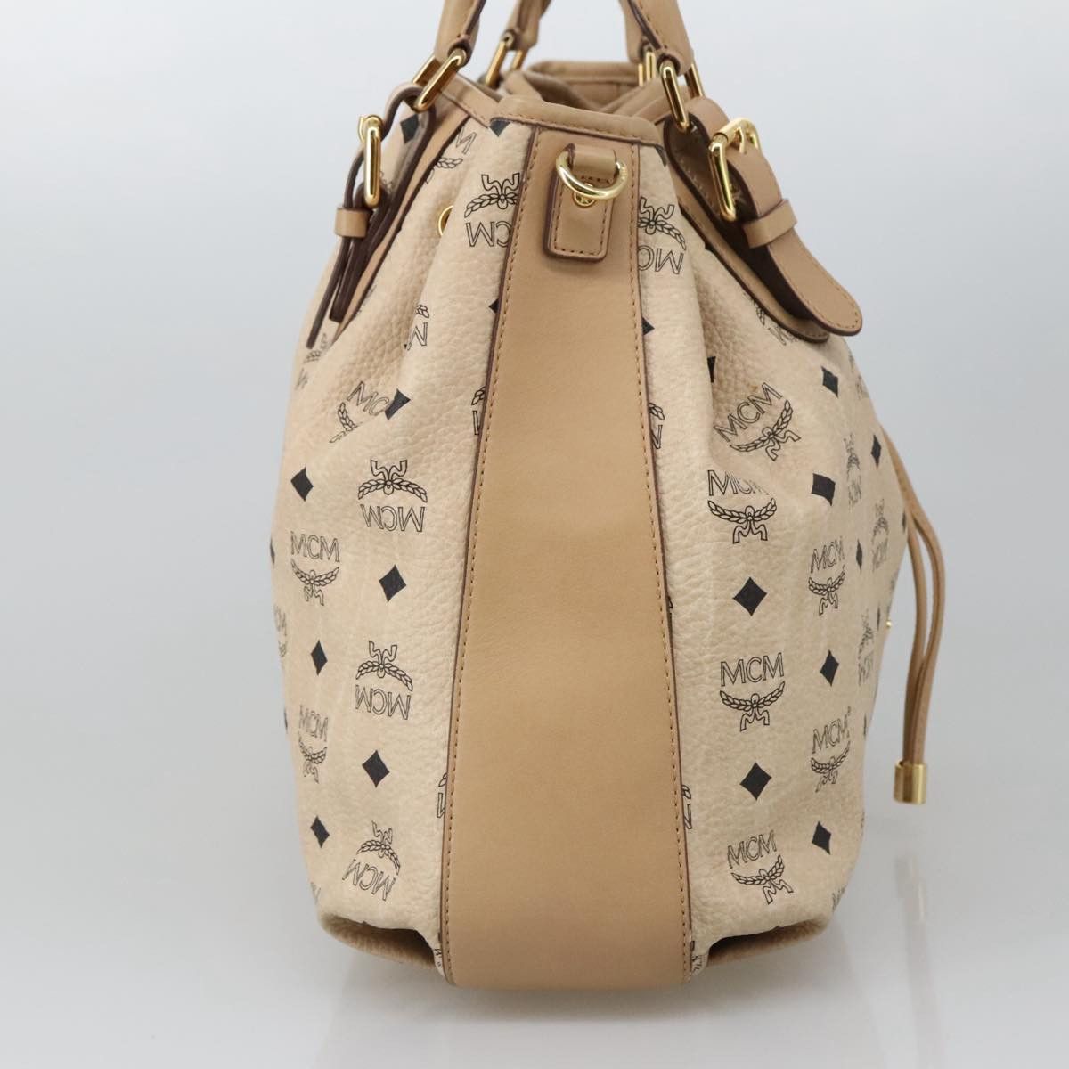 MCM Visetos Beige Canvas Tote Bag (Pre-Owned) Size ONE SIZE - 3 Thumbnail