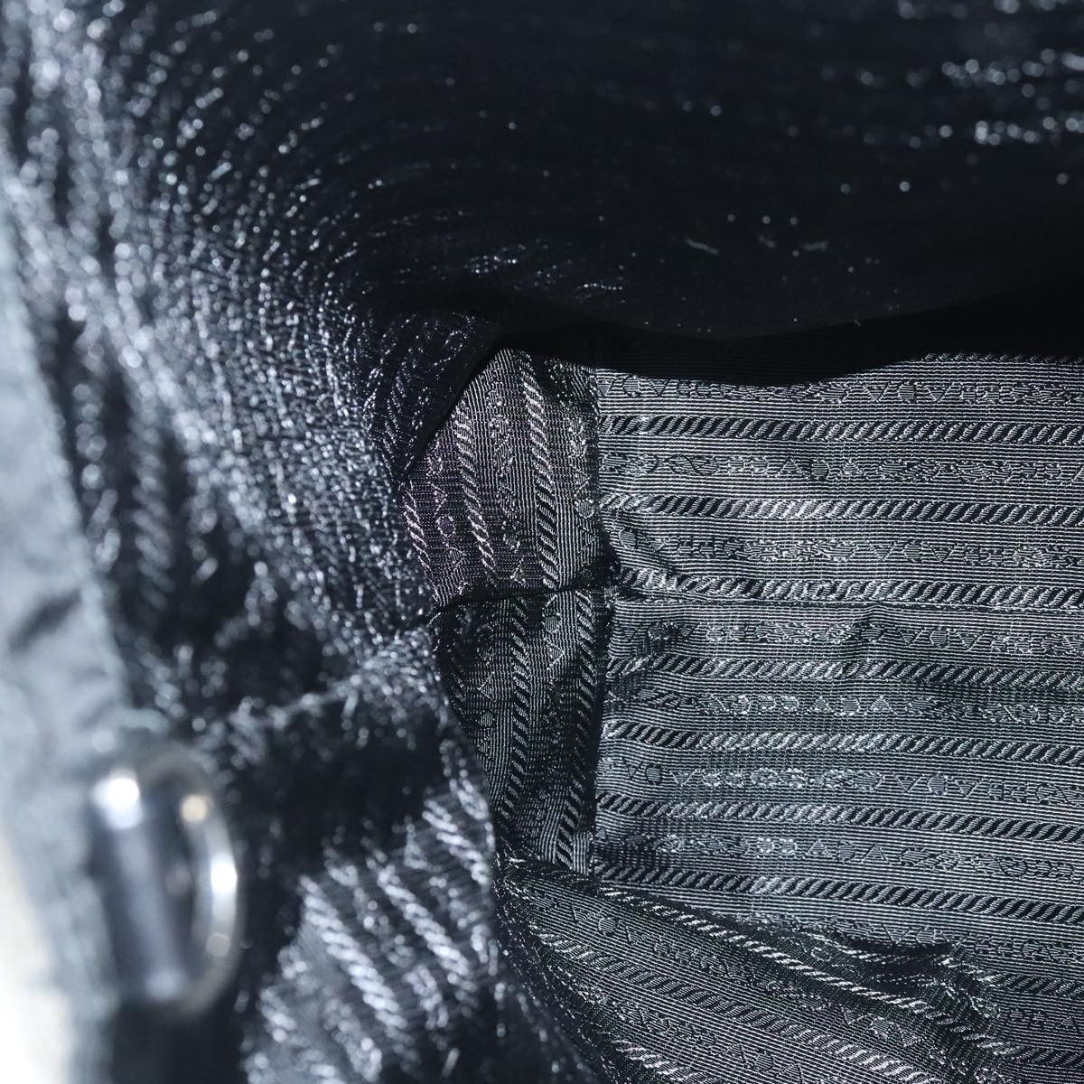 Prada Re-Nylon Black Synthetic Handbag (Pre-Owned) Size ONE SIZE - 6 Thumbnail