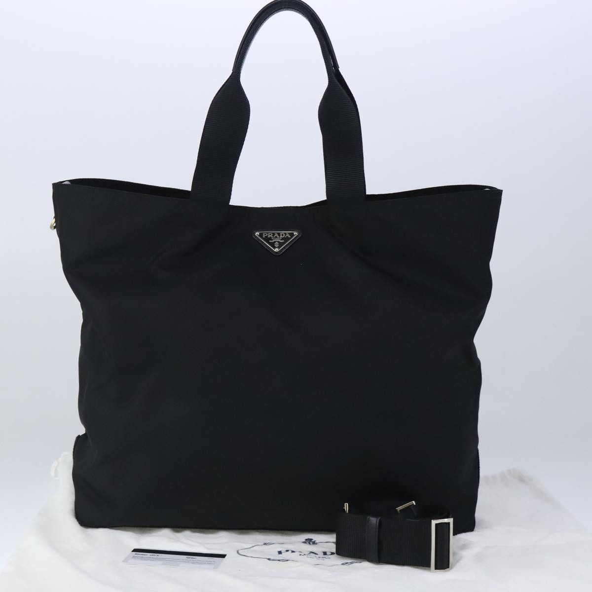 Prada Re-Nylon Black Synthetic Handbag (Pre-Owned) Size ONE SIZE - 11 Thumbnail