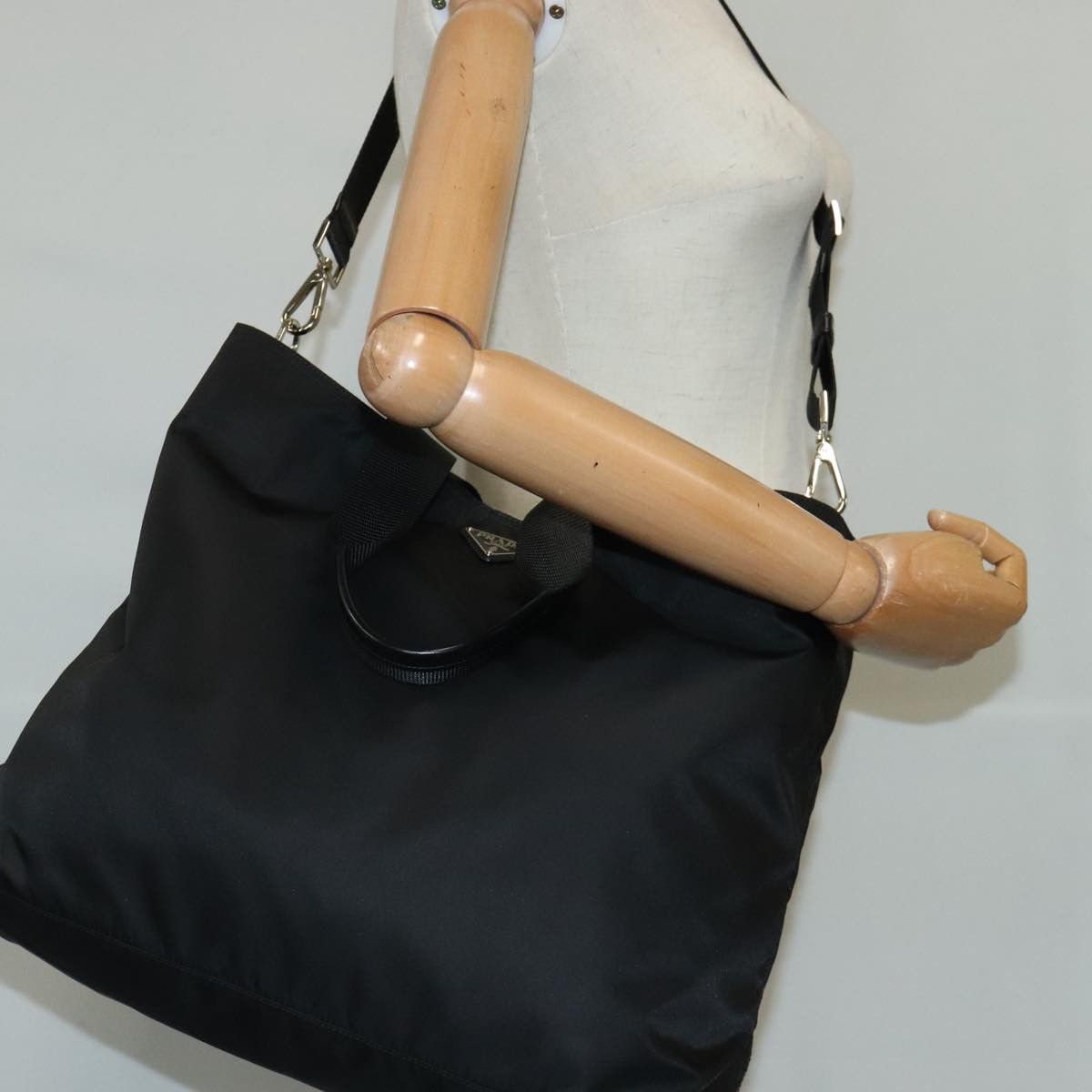 Prada Re-Nylon Black Synthetic Handbag (Pre-Owned) Size ONE SIZE - 12 Thumbnail