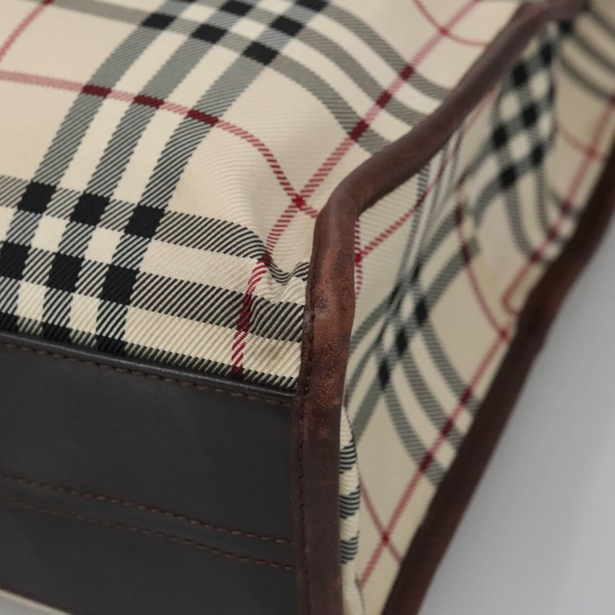 Burberry Nova Check Beige Canvas Handbag (Pre-Owned) Size ONE SIZE - 7 Thumbnail
