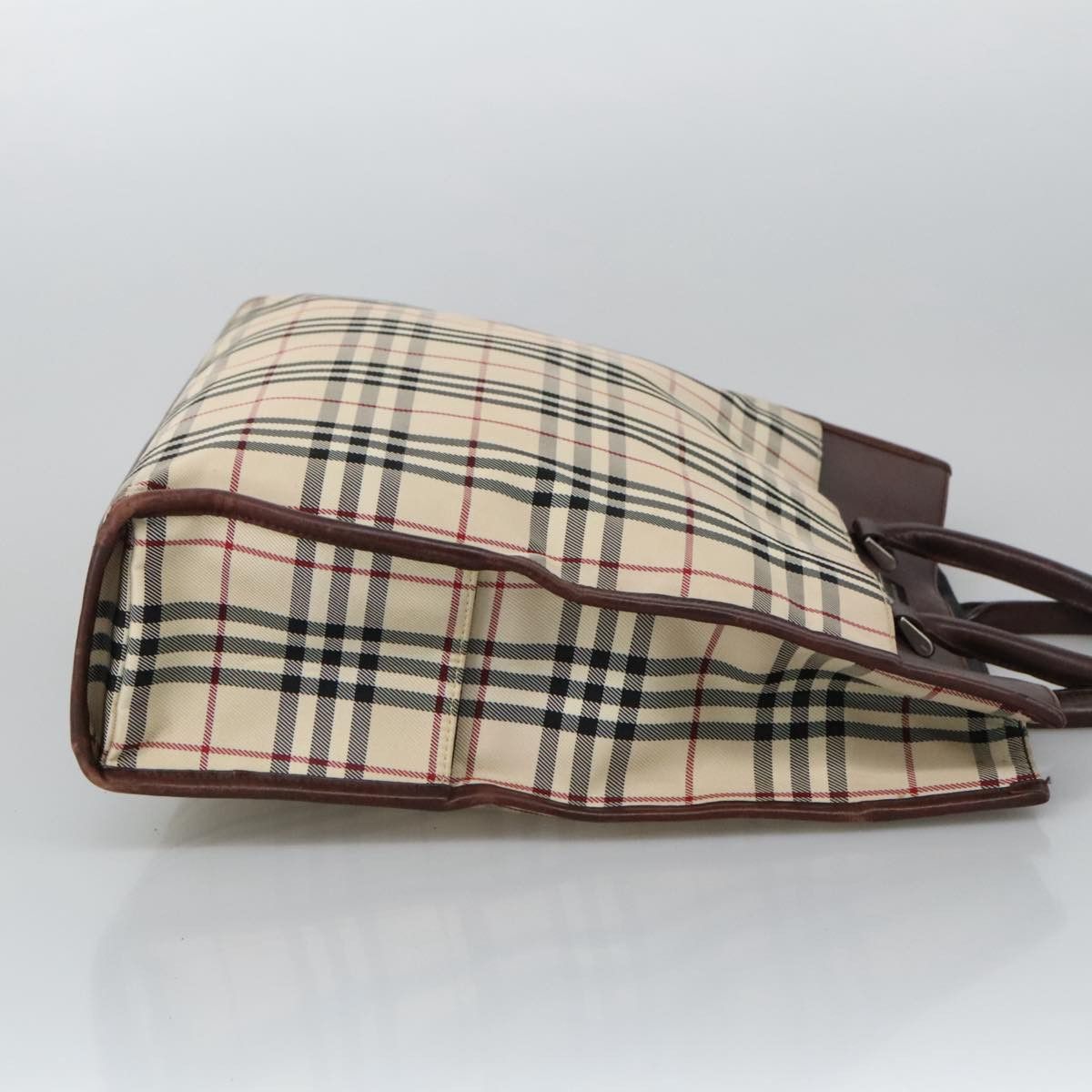 Burberry Nova Check Beige Canvas Handbag (Pre-Owned) Size ONE SIZE - 3 Thumbnail