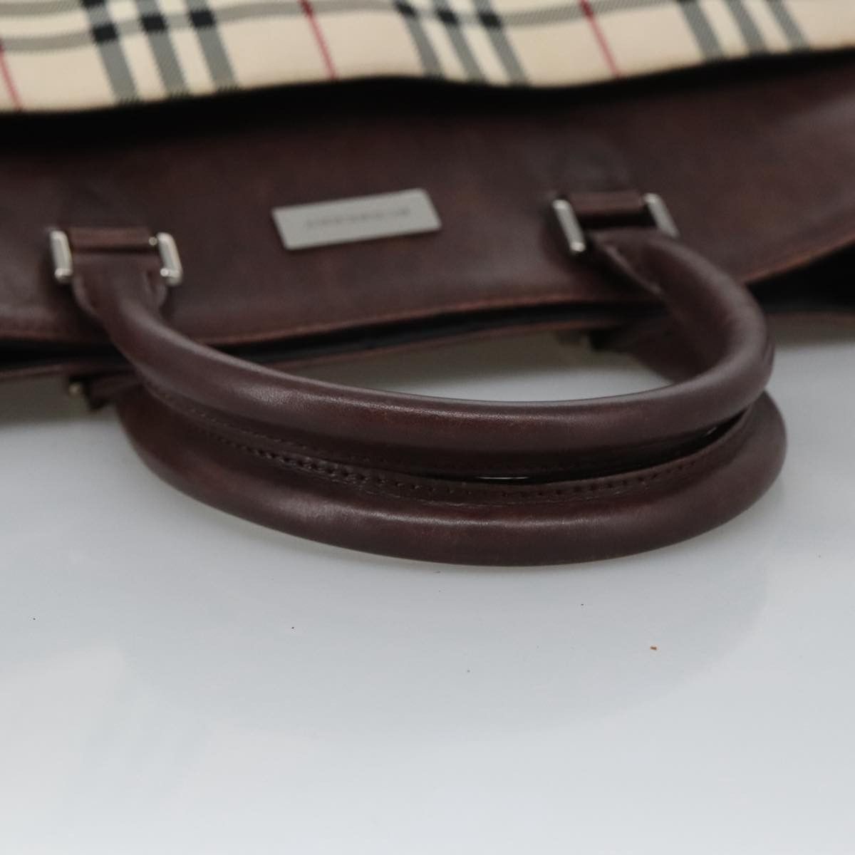 Burberry Nova Check Beige Canvas Handbag (Pre-Owned) Size ONE SIZE - 5 Thumbnail