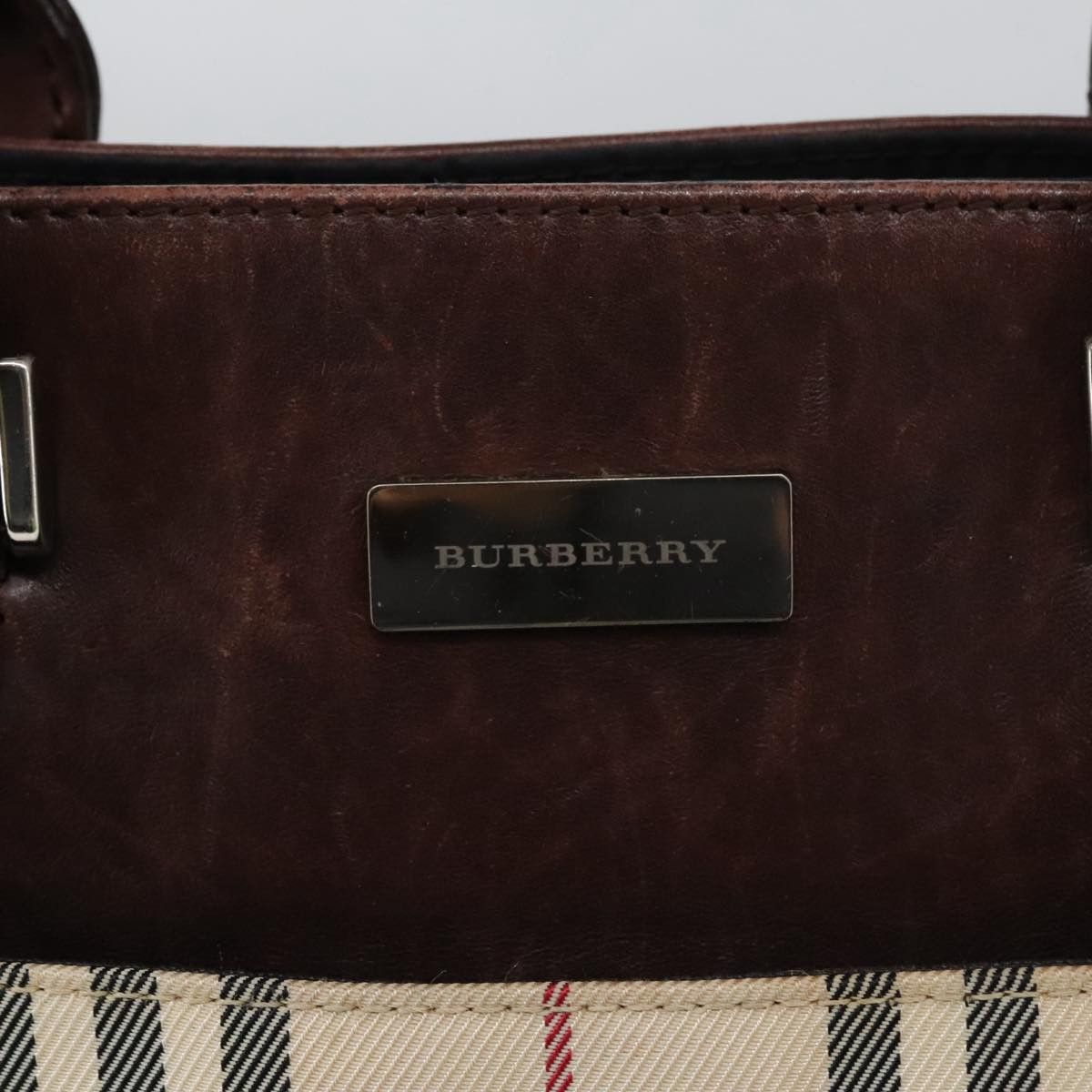 Burberry Nova Check Beige Canvas Handbag (Pre-Owned) Size ONE SIZE - 10 Thumbnail