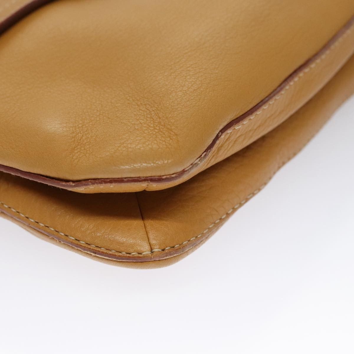 Prada Saffiano Camel Leather Shoulder Bag (Pre-Owned) Size ONE SIZE - 17 Thumbnail