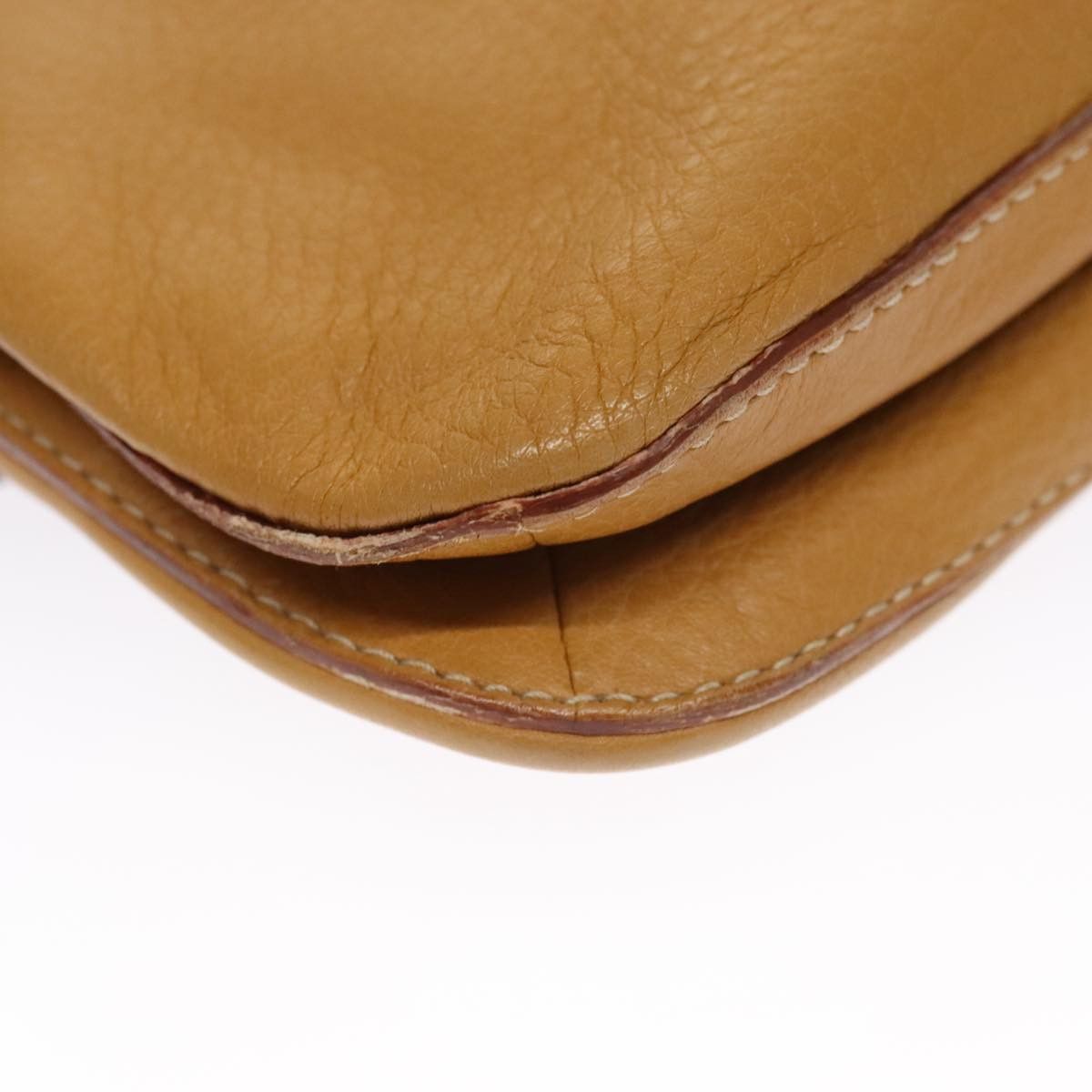 Prada Saffiano Camel Leather Shoulder Bag (Pre-Owned) Size ONE SIZE - 19 Thumbnail
