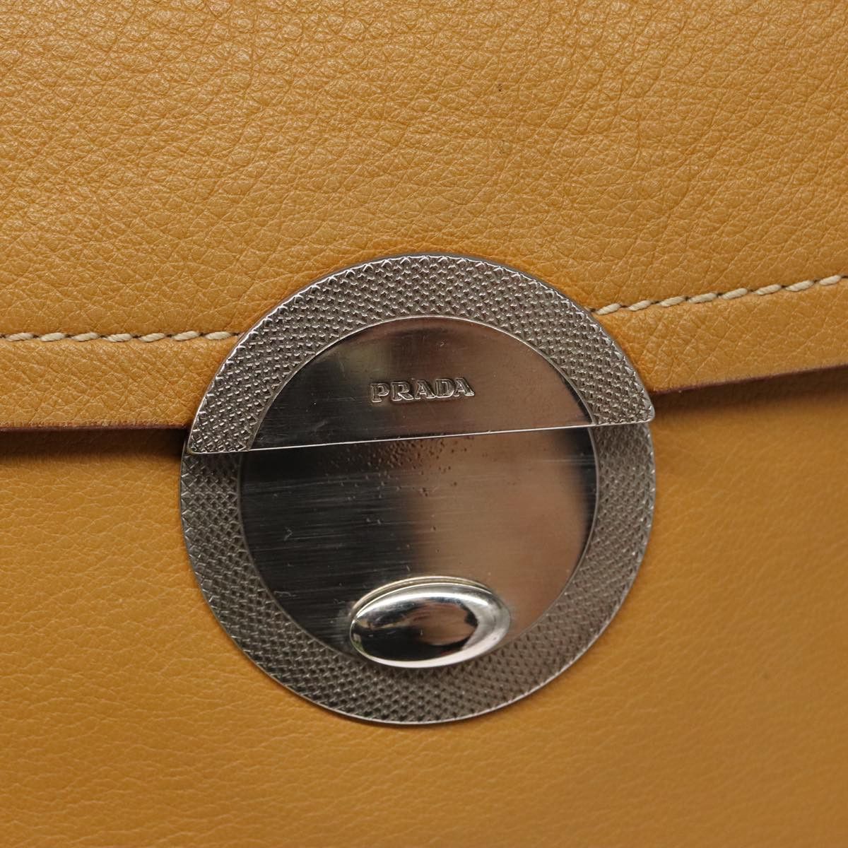 Prada Saffiano Camel Leather Shoulder Bag (Pre-Owned) Size ONE SIZE - 7 Thumbnail