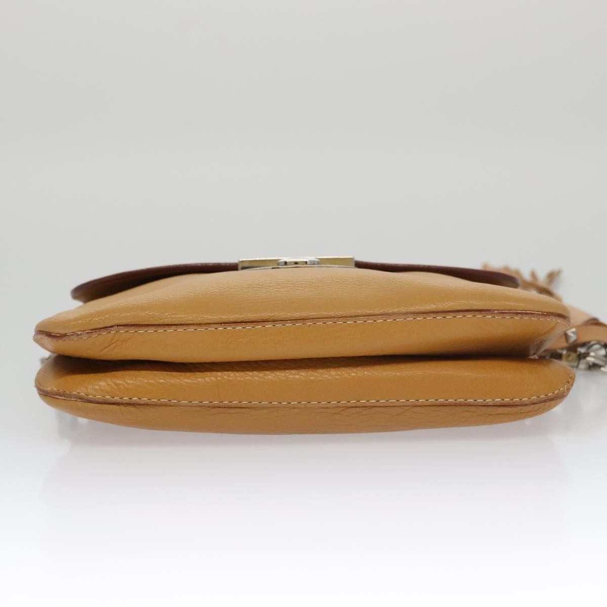 Prada Saffiano Camel Leather Shoulder Bag (Pre-Owned) Size ONE SIZE - 5 Thumbnail