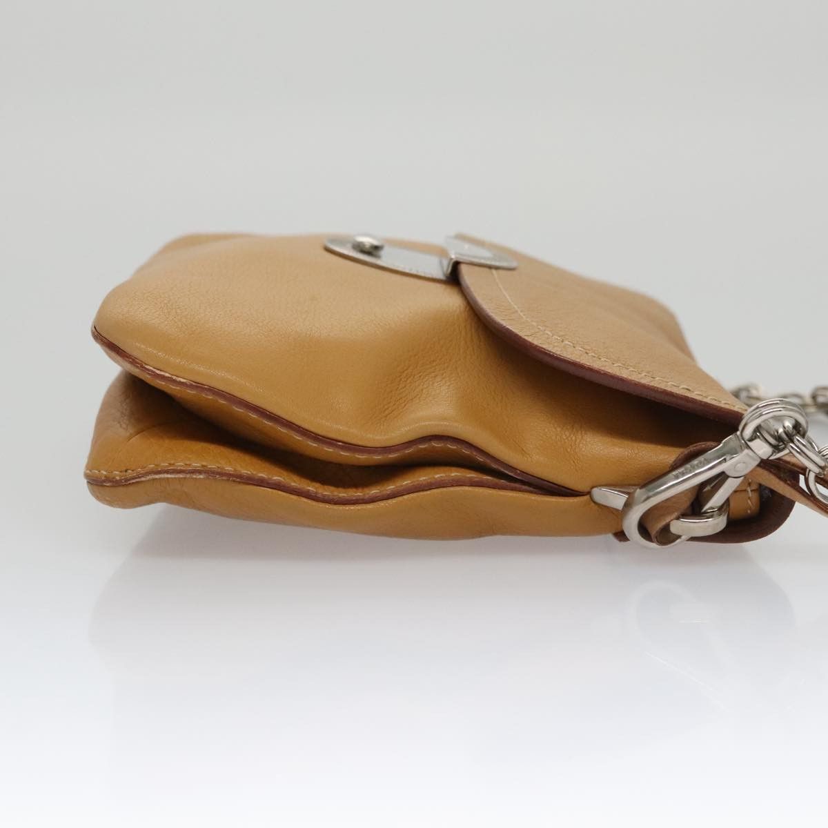 Prada Saffiano Camel Leather Shoulder Bag (Pre-Owned) Size ONE SIZE - 3 Thumbnail